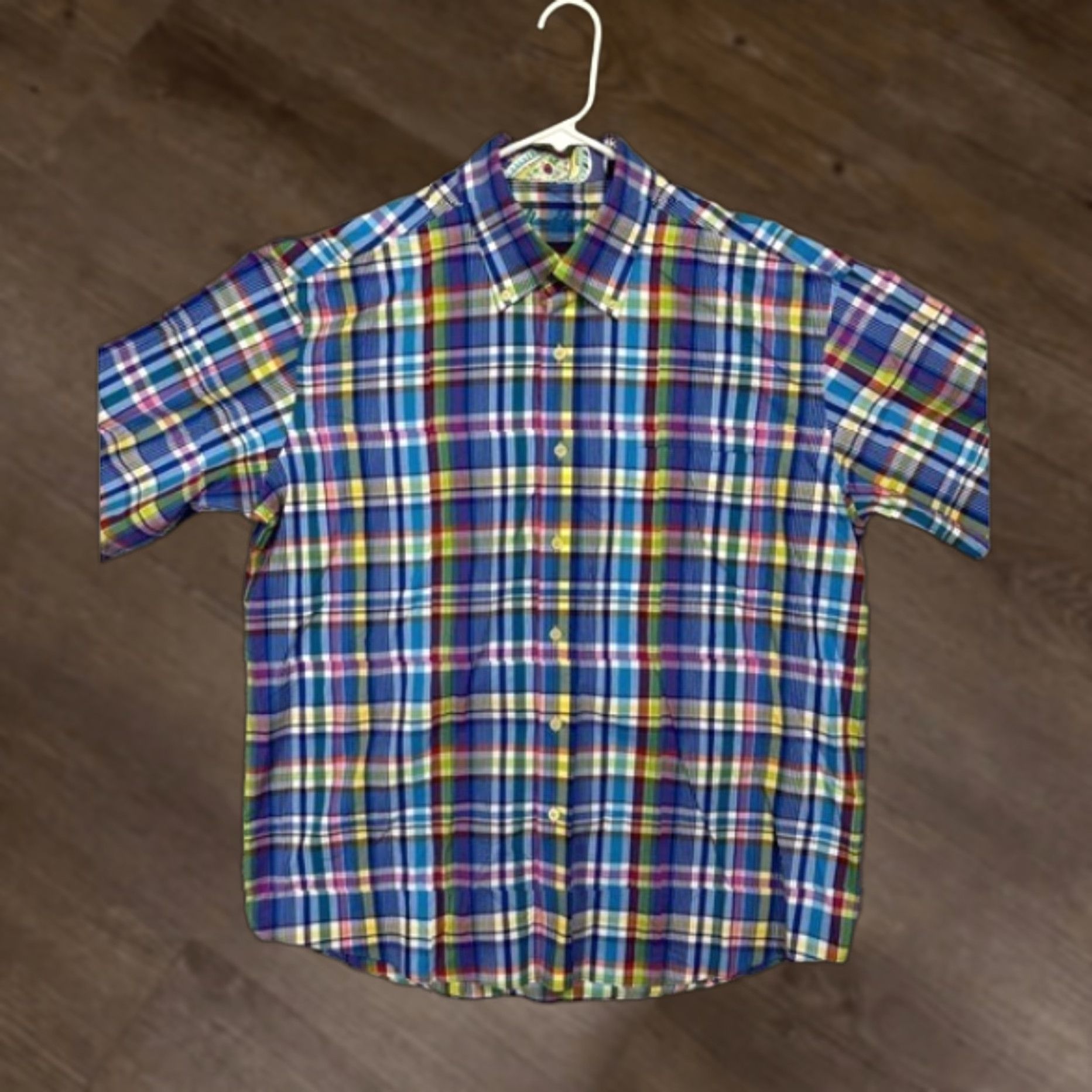 Vintage Alan Flusser Shirt Mens Large Multi Madras Plaid Paisley Button Down Long Sleeve Size US L / EU 52-54 / 3 - 1 Thumbnail