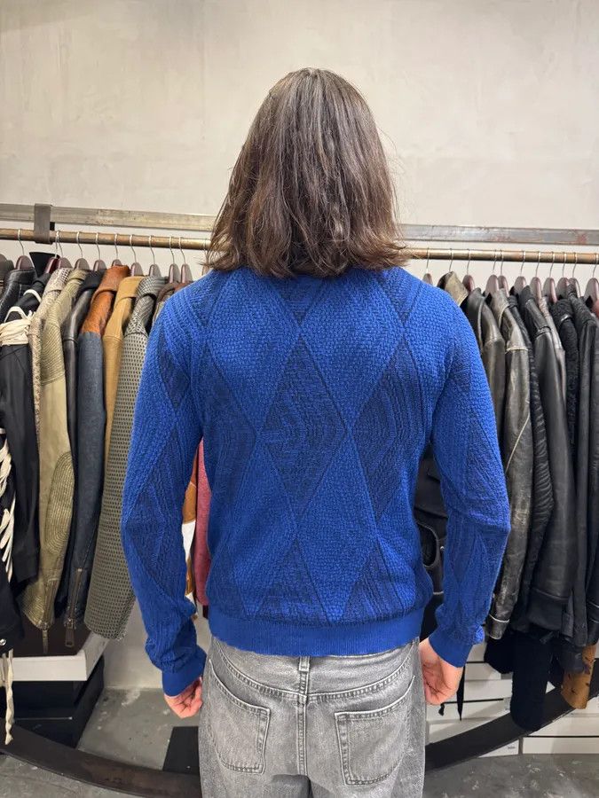 Vintage 2000s Gianni Versace Losange Blue Sweater Size US S / EU 44-46 / 1 - 3 Thumbnail