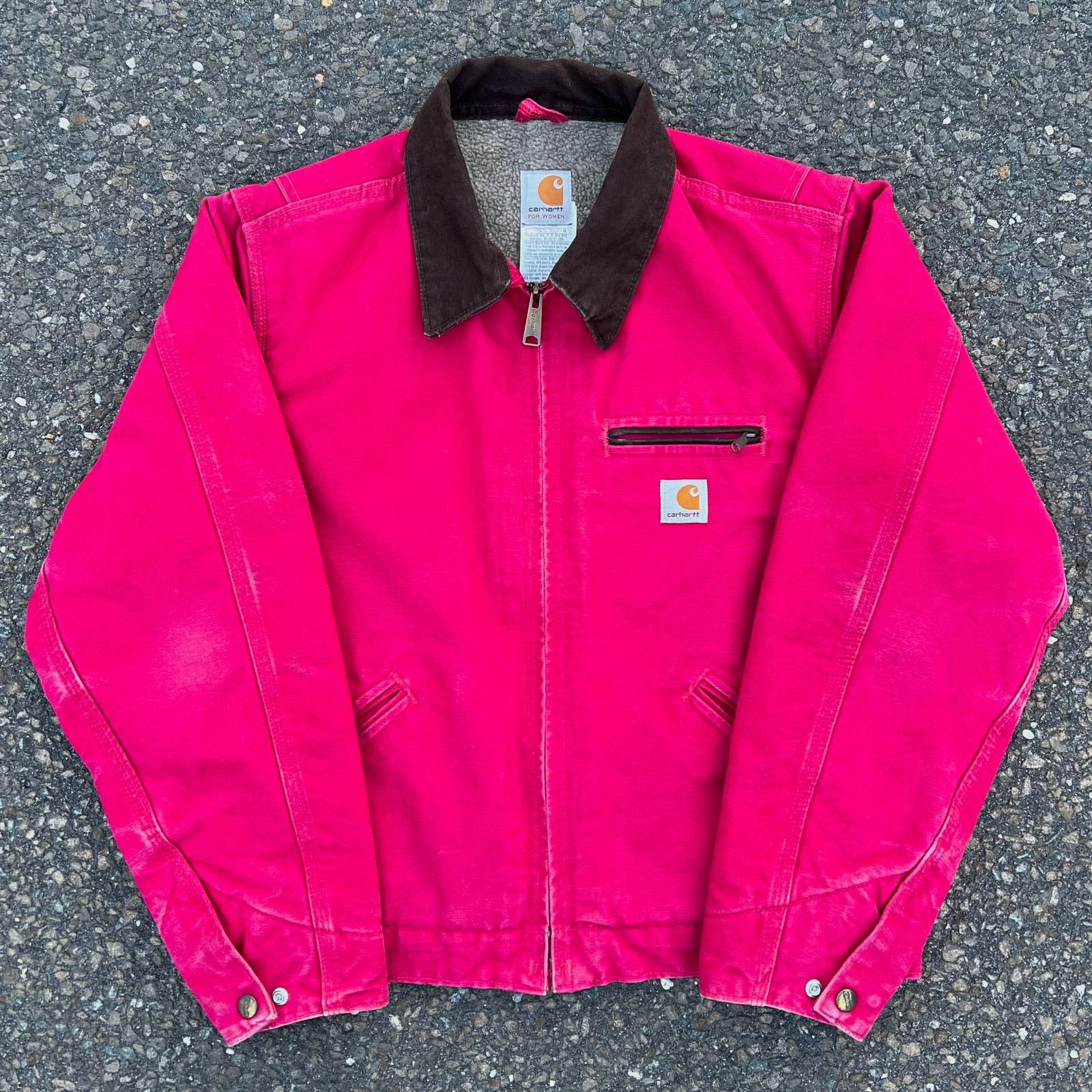 image of Carhartt x Vintage Y2K Hot Pink Scarlett Detroit Women’S Work Jacket, Men's (Size Medium)
