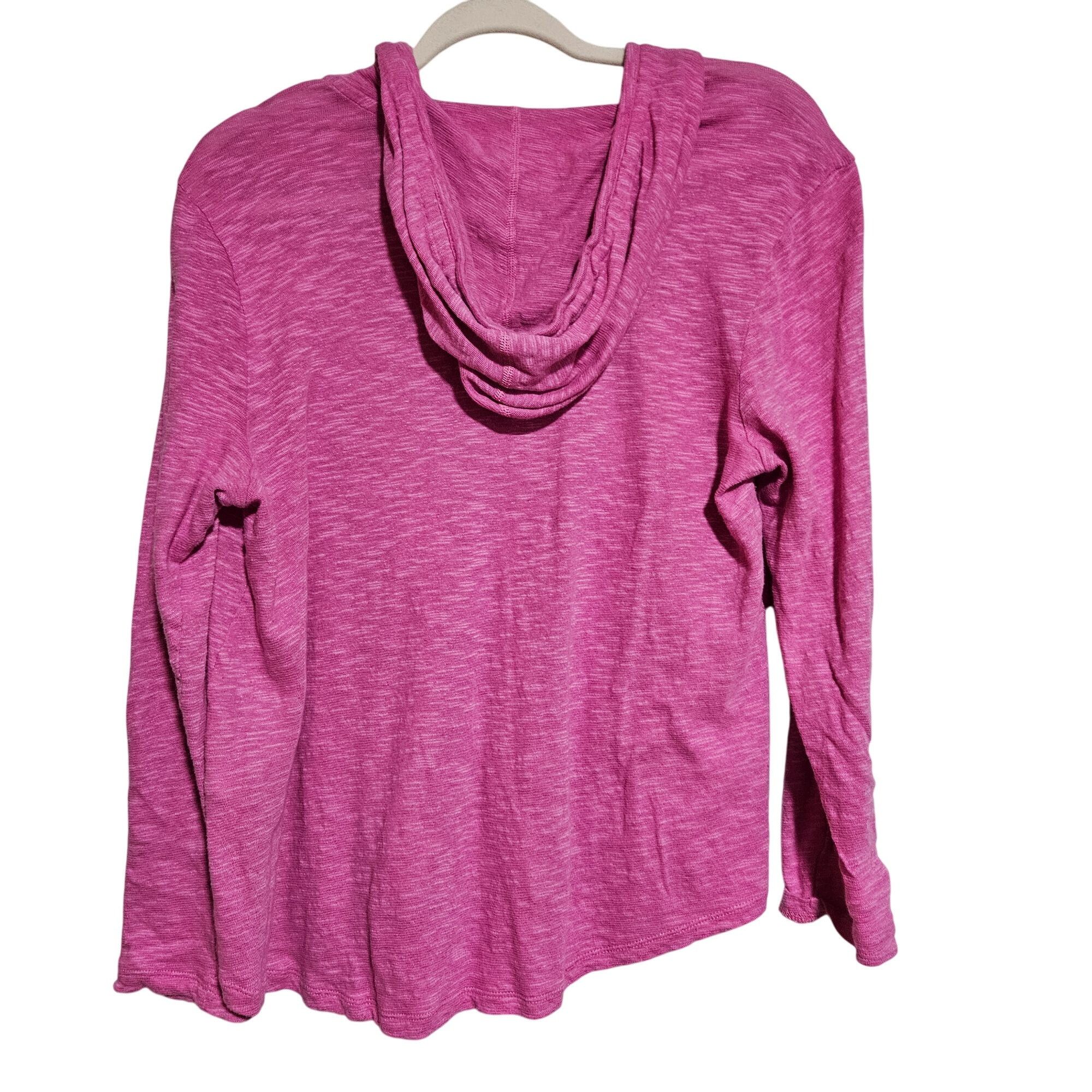 J. Jill J Jill Linen Hoodie L Petite Casual Travel Core Athleisure Size L / US 10 / IT 46 - 3 Thumbnail