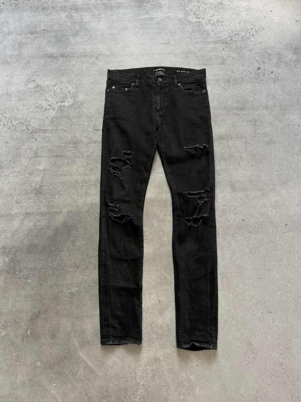 Saint Laurent Paris Saint Laurent 2015 D02 Japan Slim Distressed Jeans Pants Size US 31 - 3 Thumbnail