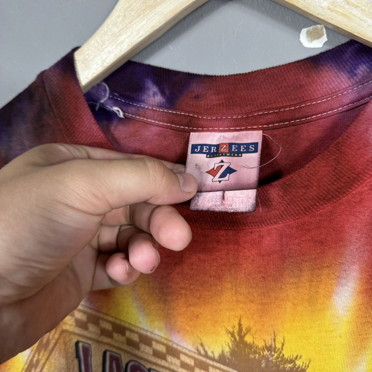 Vintage Vintage Jerzees “Last Chance Gas” Tie-Dye T-Shirt Size US L / EU 52-54 / 3 - 3 Thumbnail