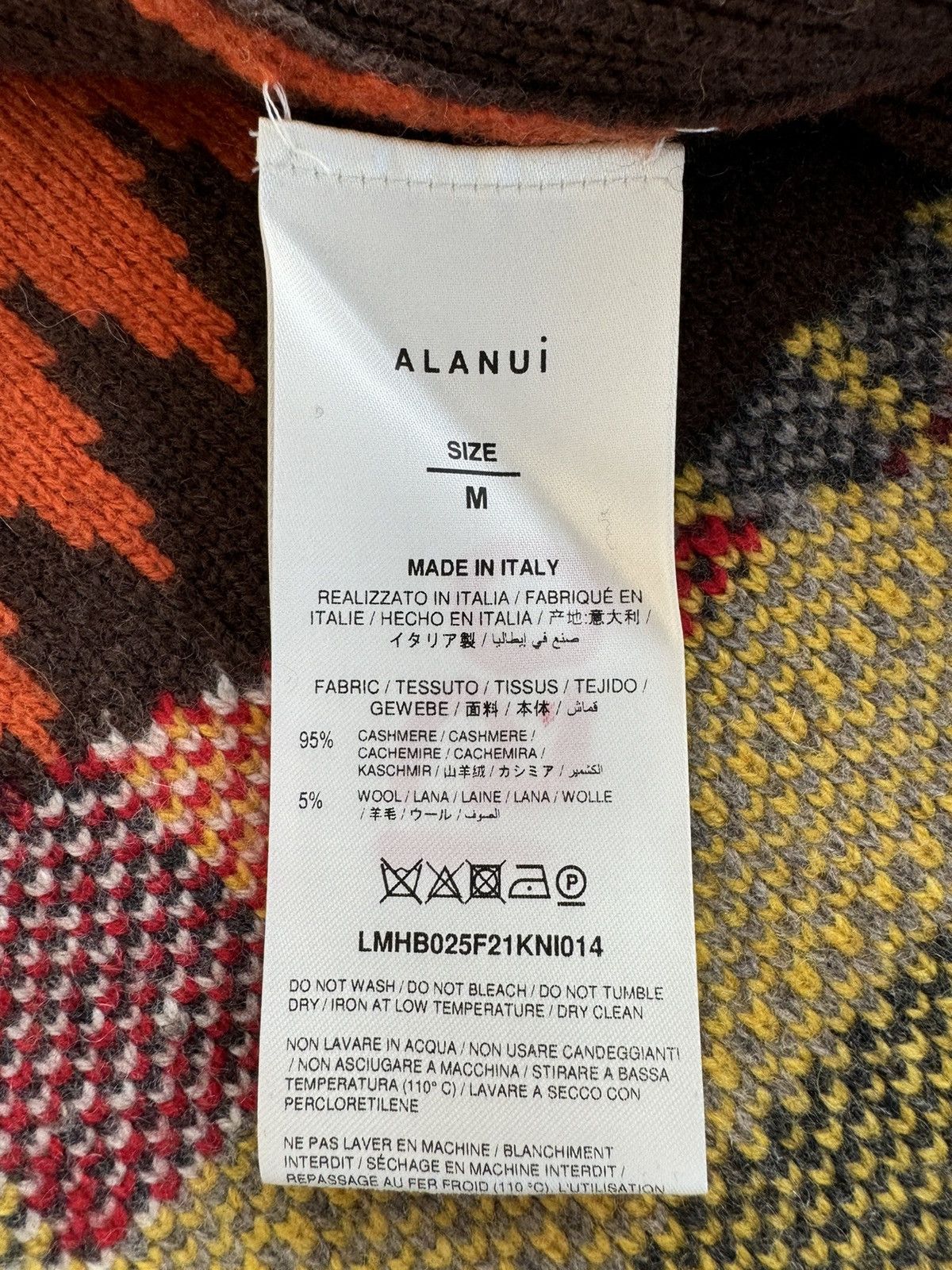 Alanui Alanui cashmere orange, brown, yellow, size M Size US M / EU 48-50 / 2 - 10 Thumbnail