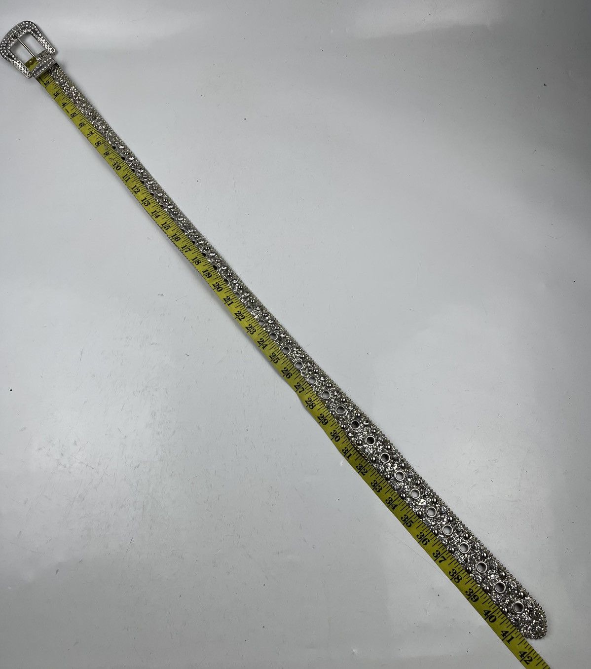 Japanese Brand rare design studded belt tc33 Size 38 - 4 Thumbnail
