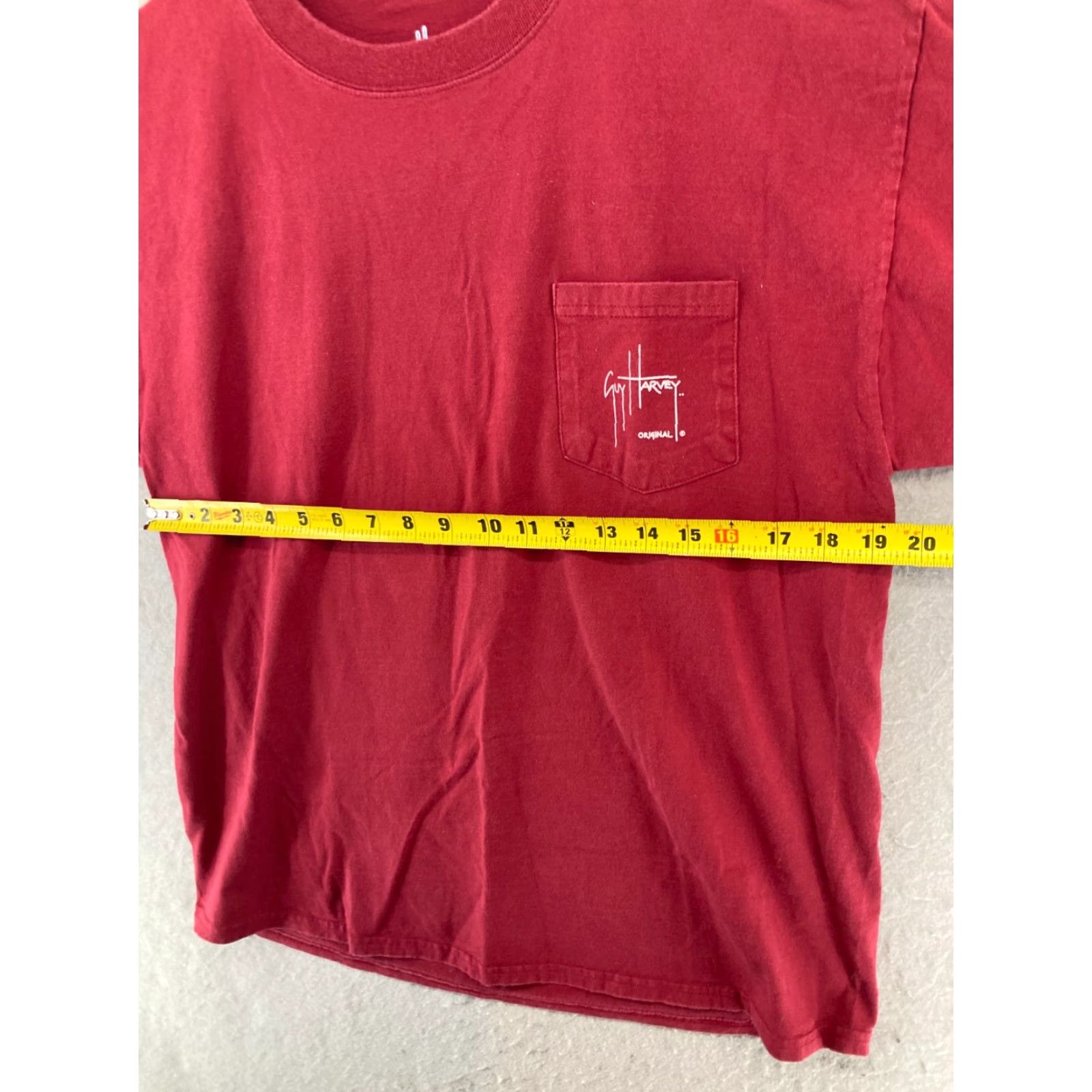 Guy Harvey Guy Harvey Mens TShirt Large Red Fishing Outdoor Marlins Shirt Adult L Red Cotton Jersey Short Sleeve Crew Neck Graphic Print Men Size US L / EU 52-54 / 3 - 3 Thumbnail