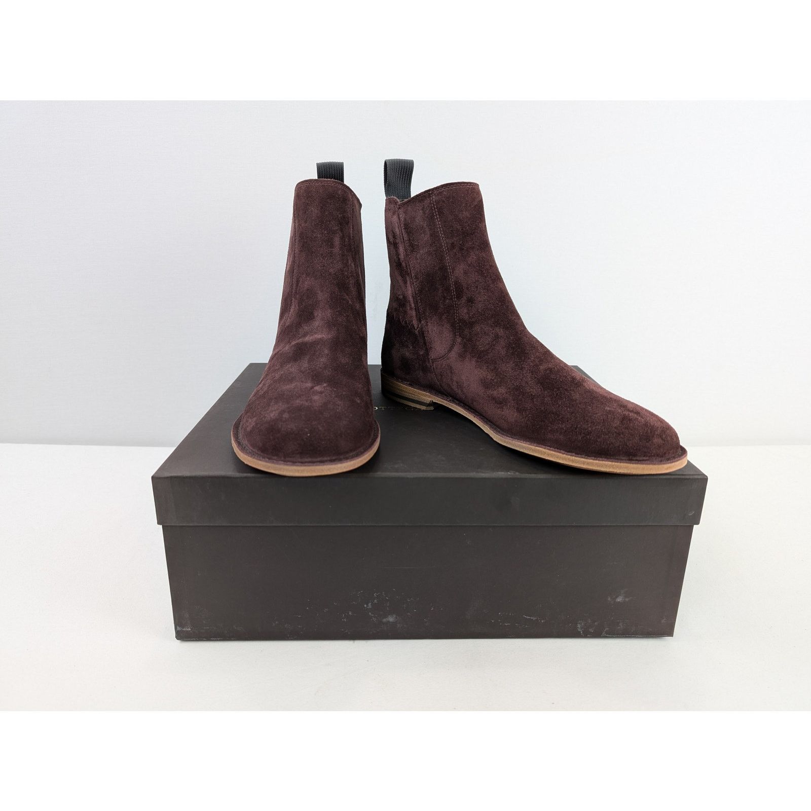 Bottega Veneta o1rshd1 Chelsea Boots in Burgundy Suede Size US 8.5 / EU 41-42 - 14 Thumbnail