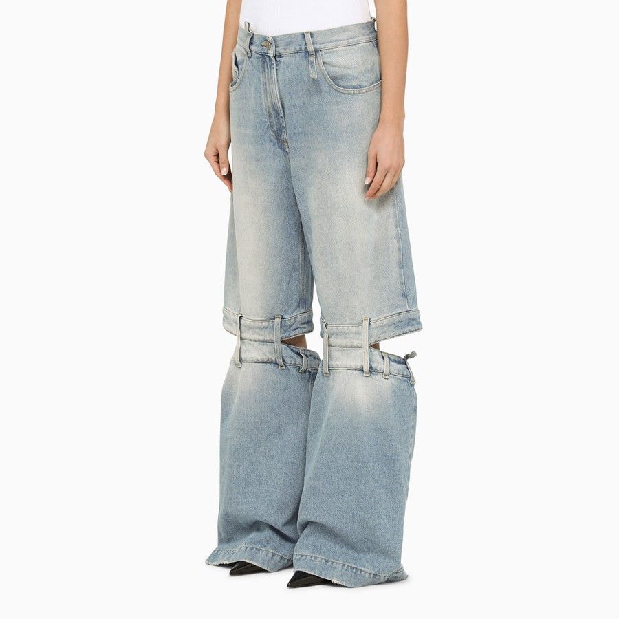 The Attico o1d2blof1024 Jeans With Cut Out in Light Blue Size 27" / US 4 / IT 40 - 3 Thumbnail