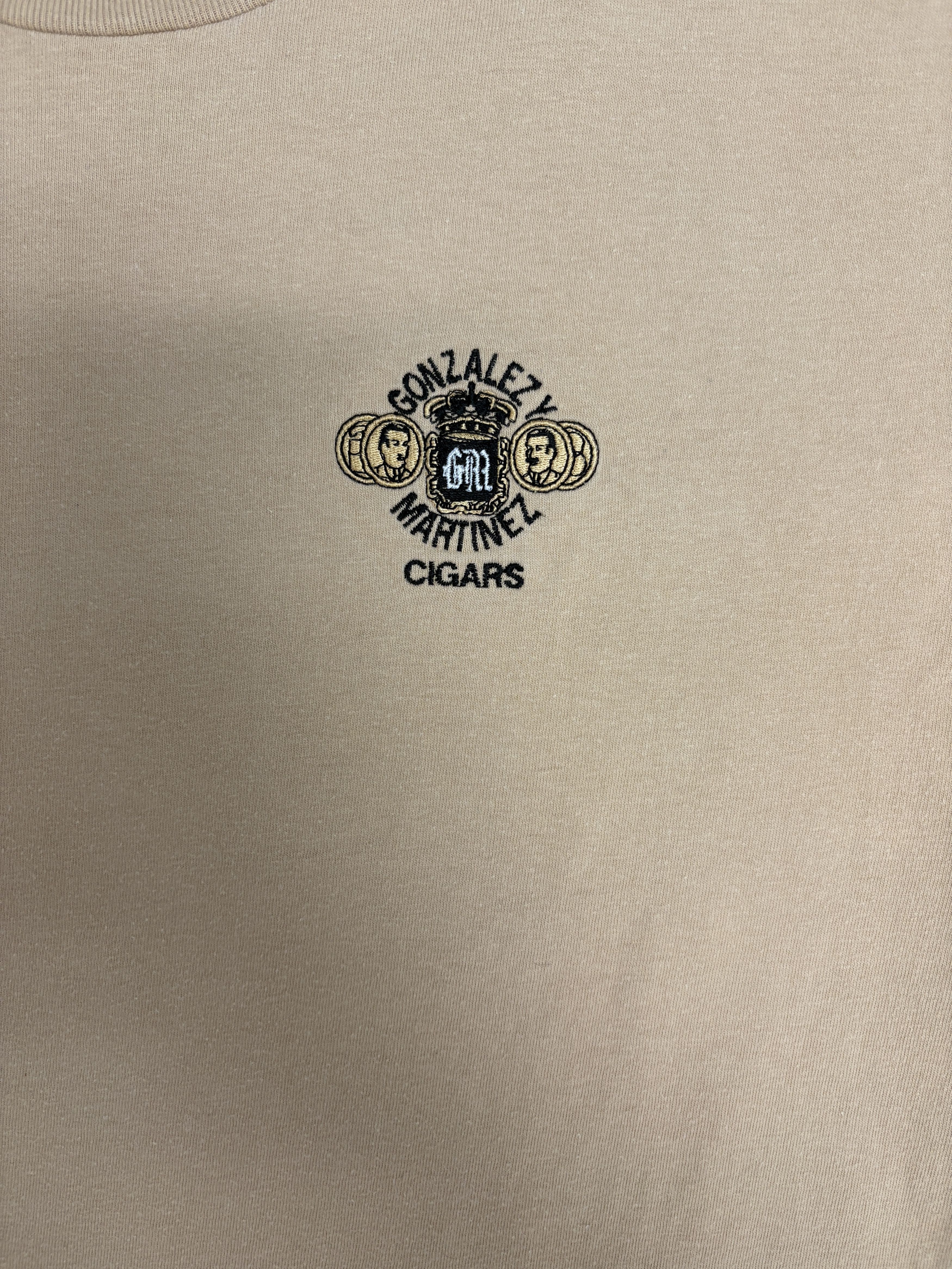 Vintage Gonzalez y Martinez Cigars Vintage Beige T-Shirt Tee Size US L / EU 52-54 / 3 - 2 Thumbnail