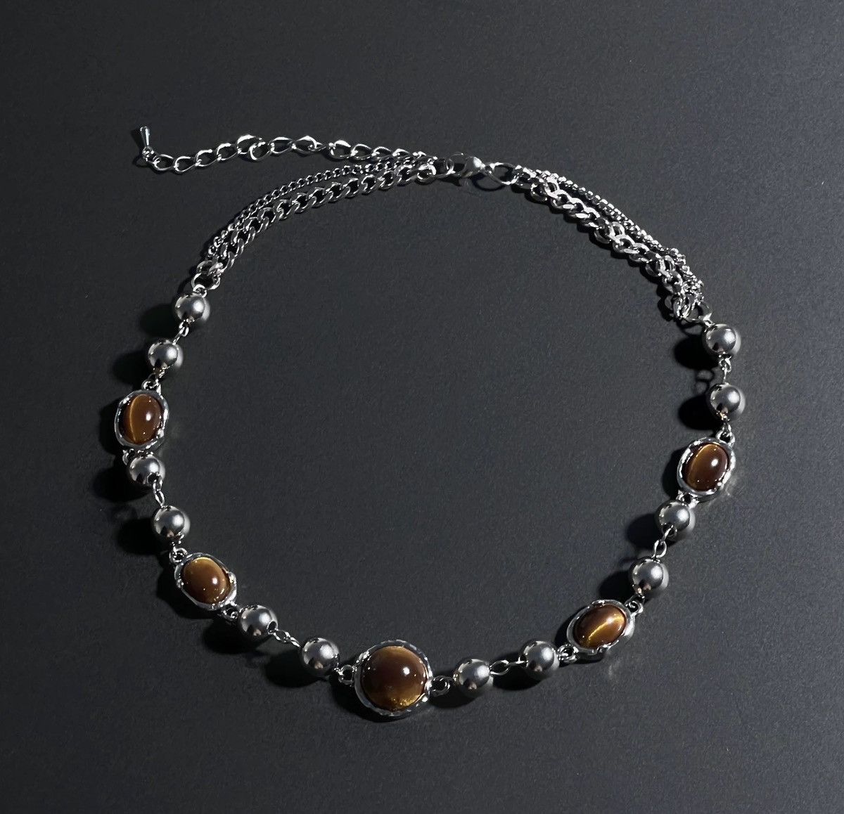 Japanese Brand × Jewelry Retro punk gem beads chain necklace choker Size ONE SIZE - 3 Thumbnail
