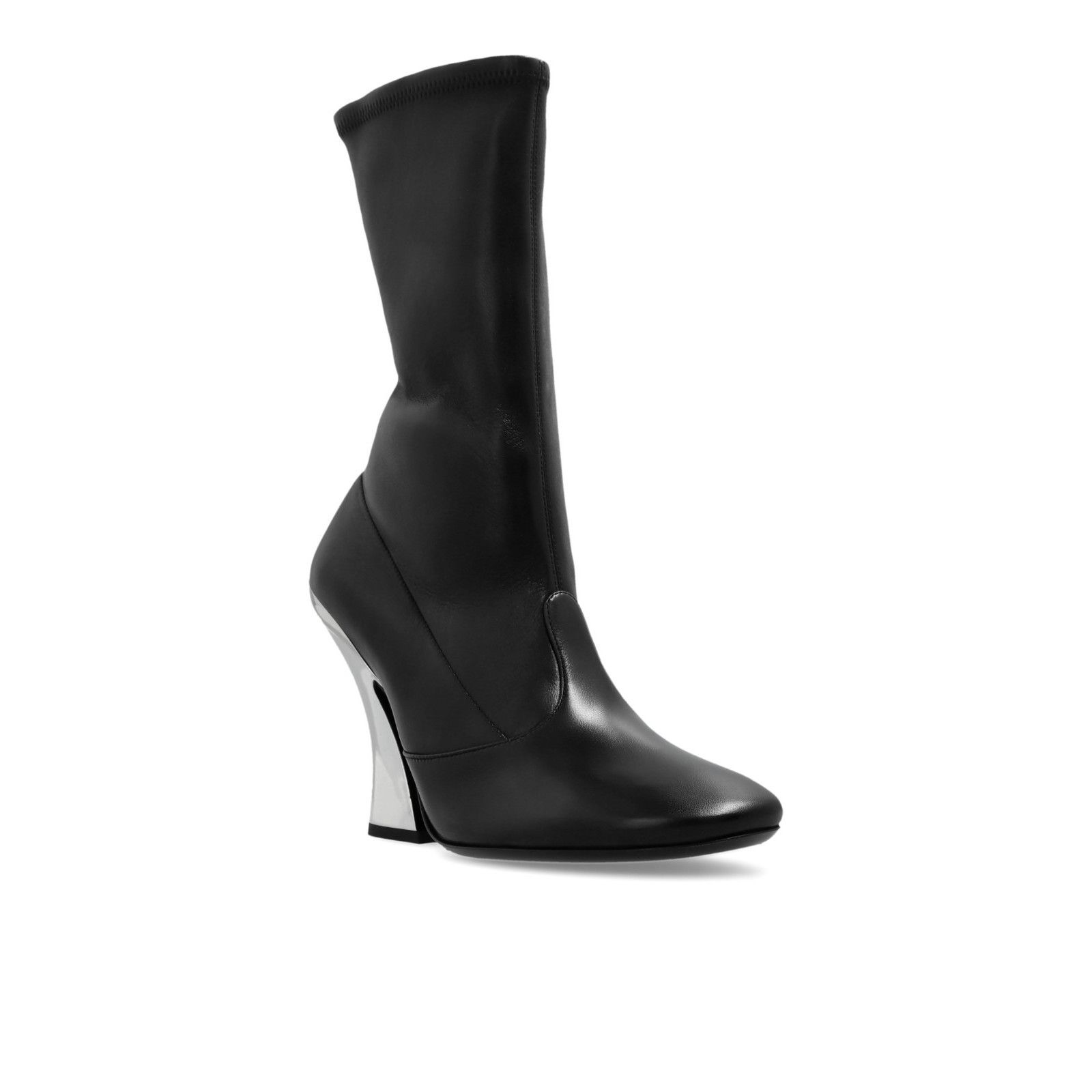 Givenchy GIVENCHY Black Leather 100mm Heel Ankle Boots New & Authenti Size US 9 / IT 39 - 2 Thumbnail