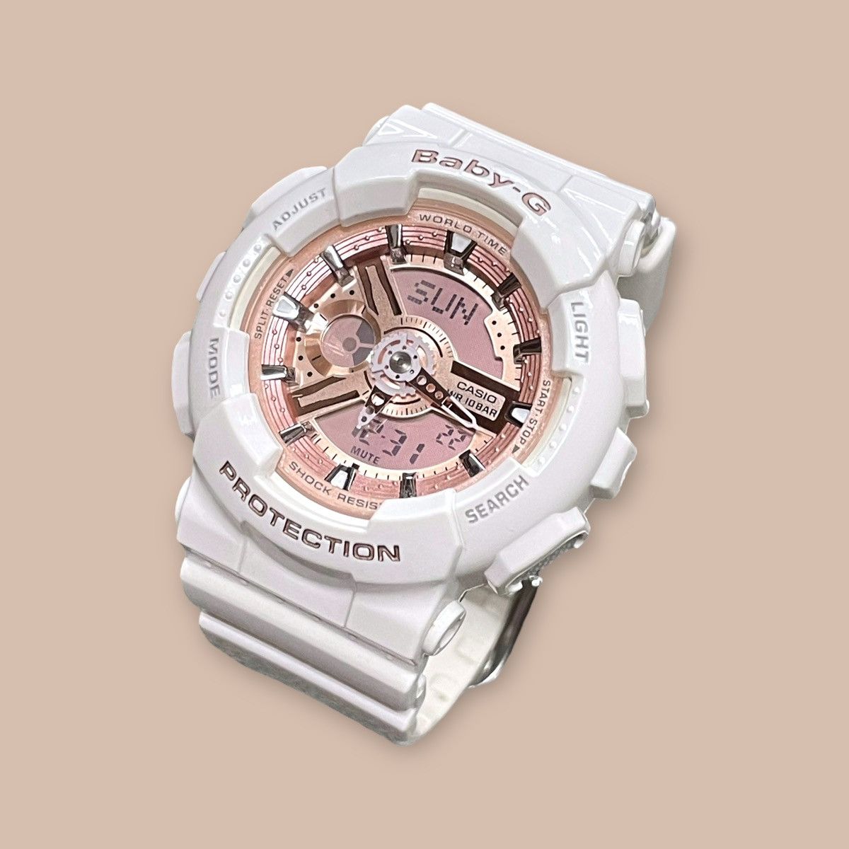 Baby g white cheap rose gold