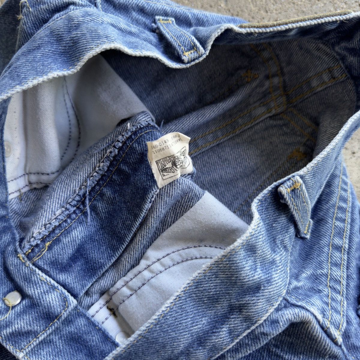 Vintage 80s Faded Lee Riders Dark Wash Jeans Western ERD Grunge Size US 27 - 5 Thumbnail
