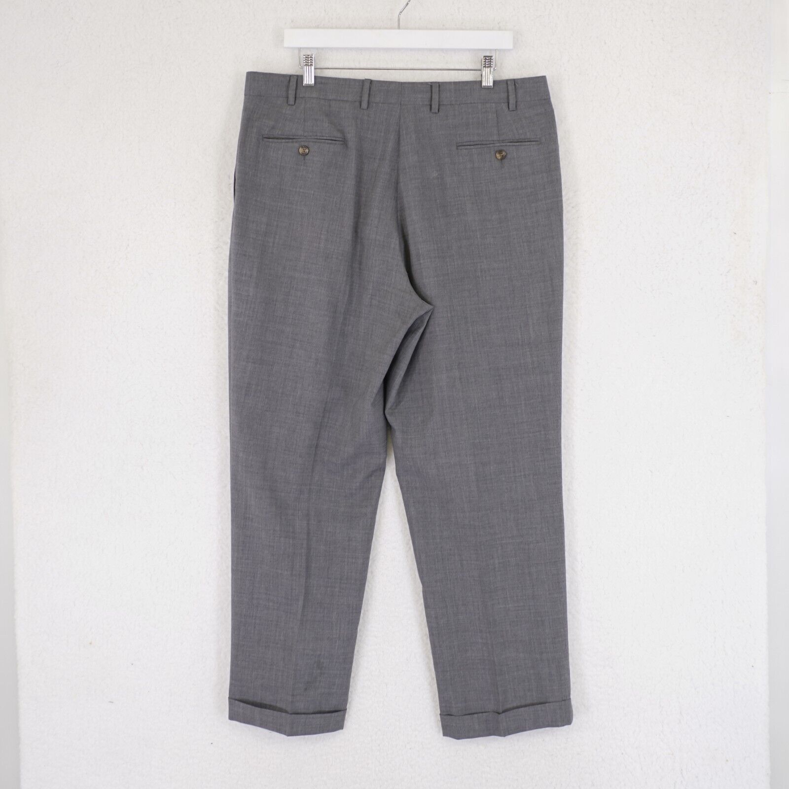 Lauren Ralph Lauren DAMAGED Lauren Ralph Lauren Super 100s Wool Gray Dress Pants Size 36R - 4 Thumbnail