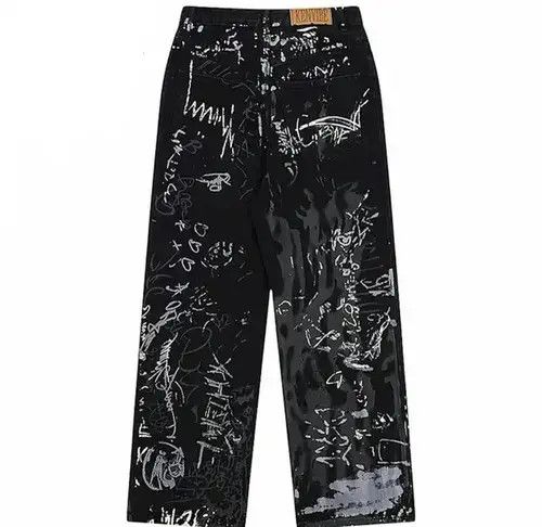 Jean Lefty Graffiti denim pants jeans Size US 33 - 3 Thumbnail