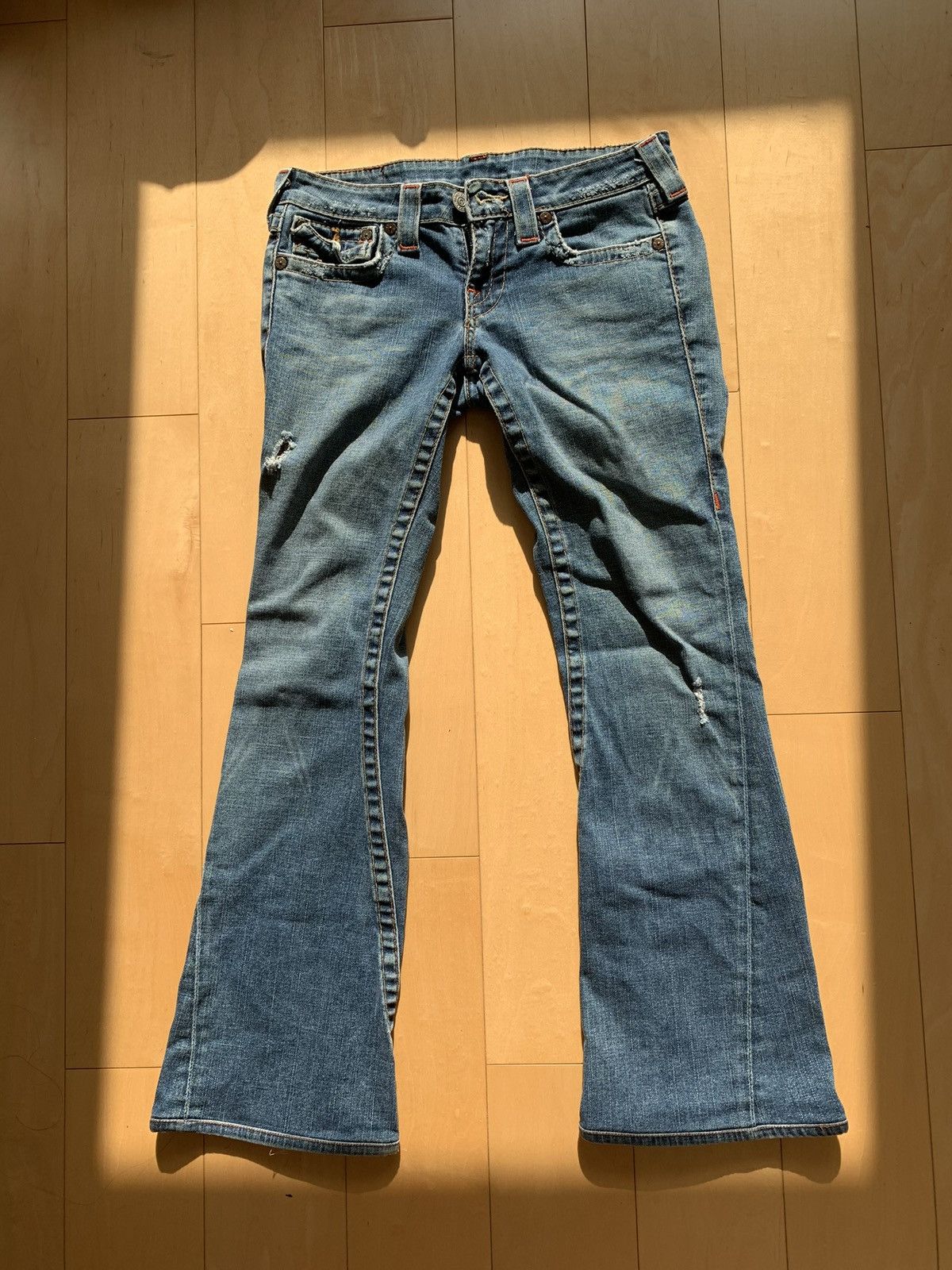 True Religion × Vintage Authentic Vintage True Religion Denim Flare Bootcut Jeans Size 27" / US 4 / IT 40 - 1 Thumbnail