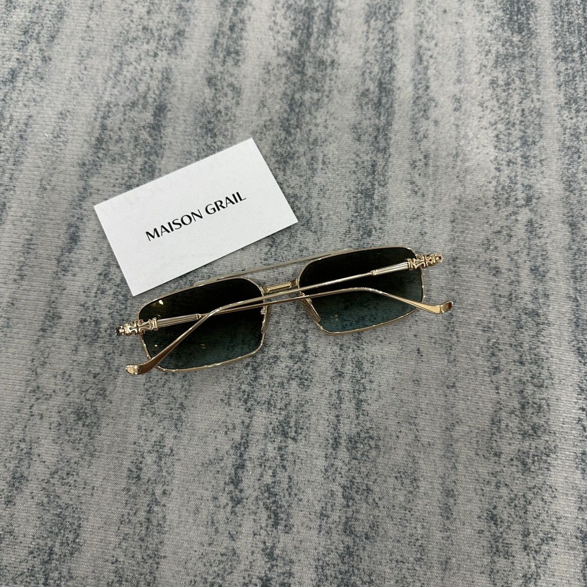 Chrome Hearts CHROME HEARTS LICK'N GOLD PLATED - SHINY SILVER SUNGLASSES Size ONE SIZE - 4 Thumbnail