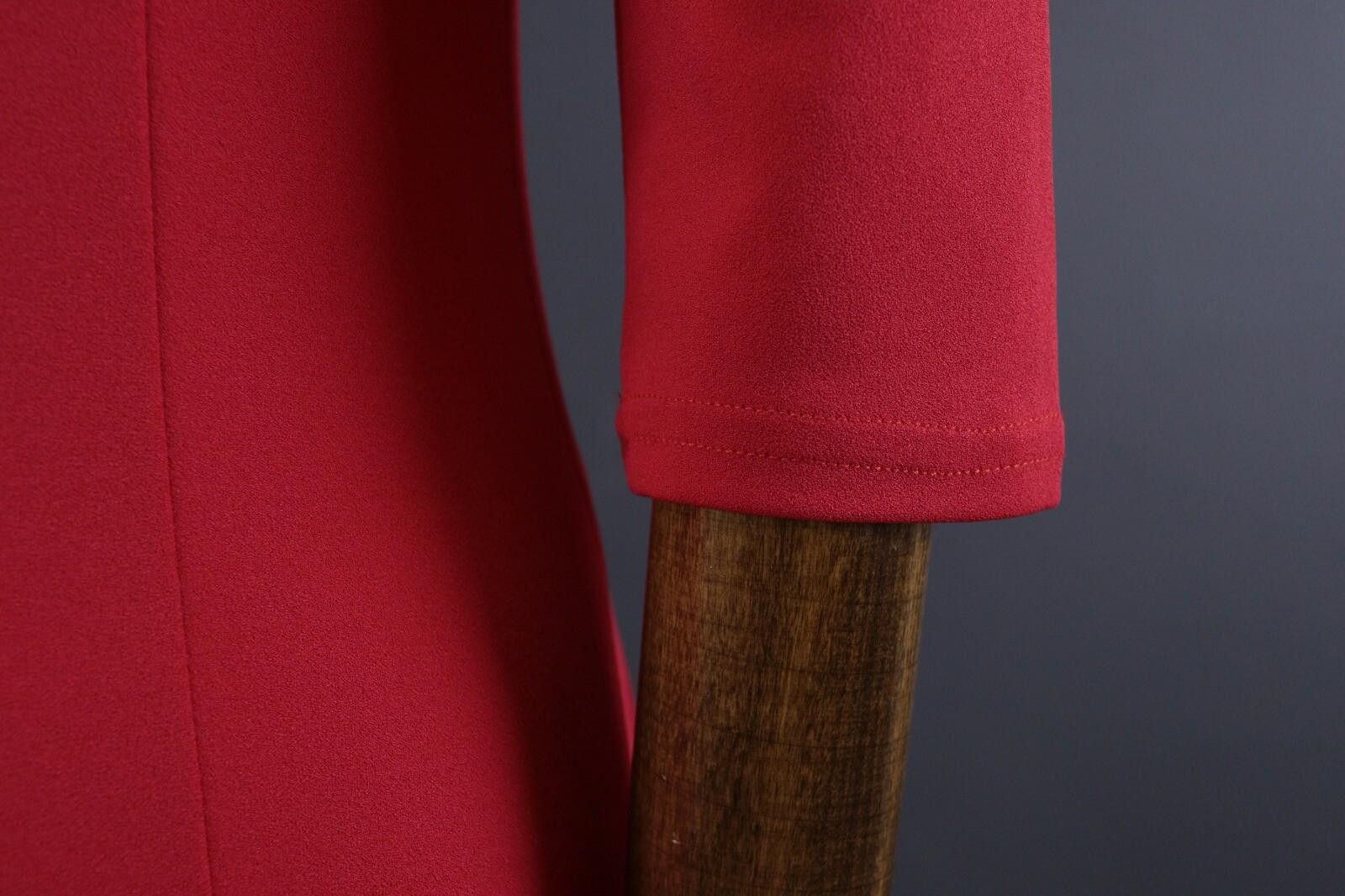 Designer Elisabetta Franchi Red Evening Bodycon Dress Dress Size 38 Size M / US 6-8 / IT 42-44 - 10 Thumbnail
