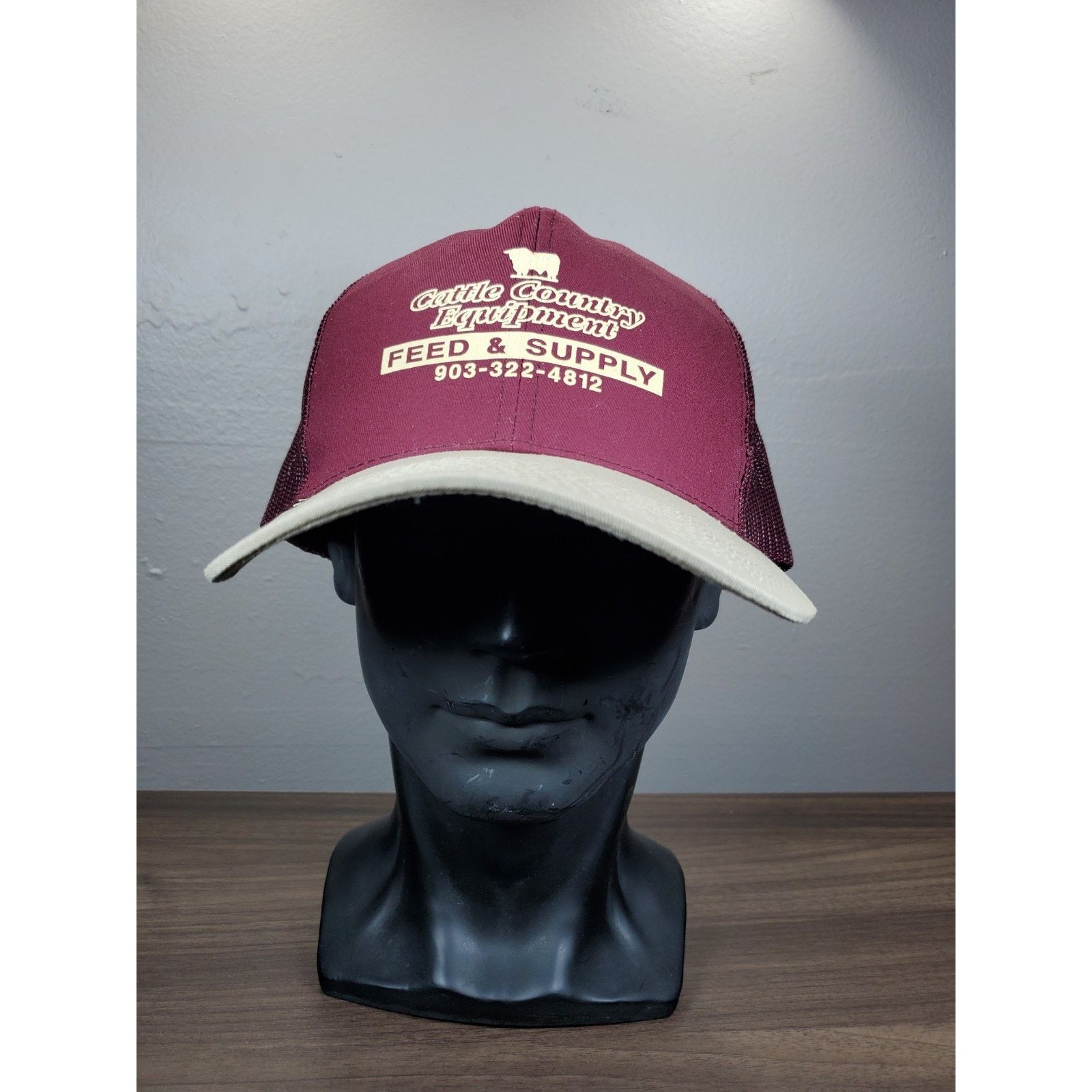 Vintage Cattle Country Equipment Feed & Supply Hat Cap Buffalo Texas Size ONE SIZE - 2 Thumbnail