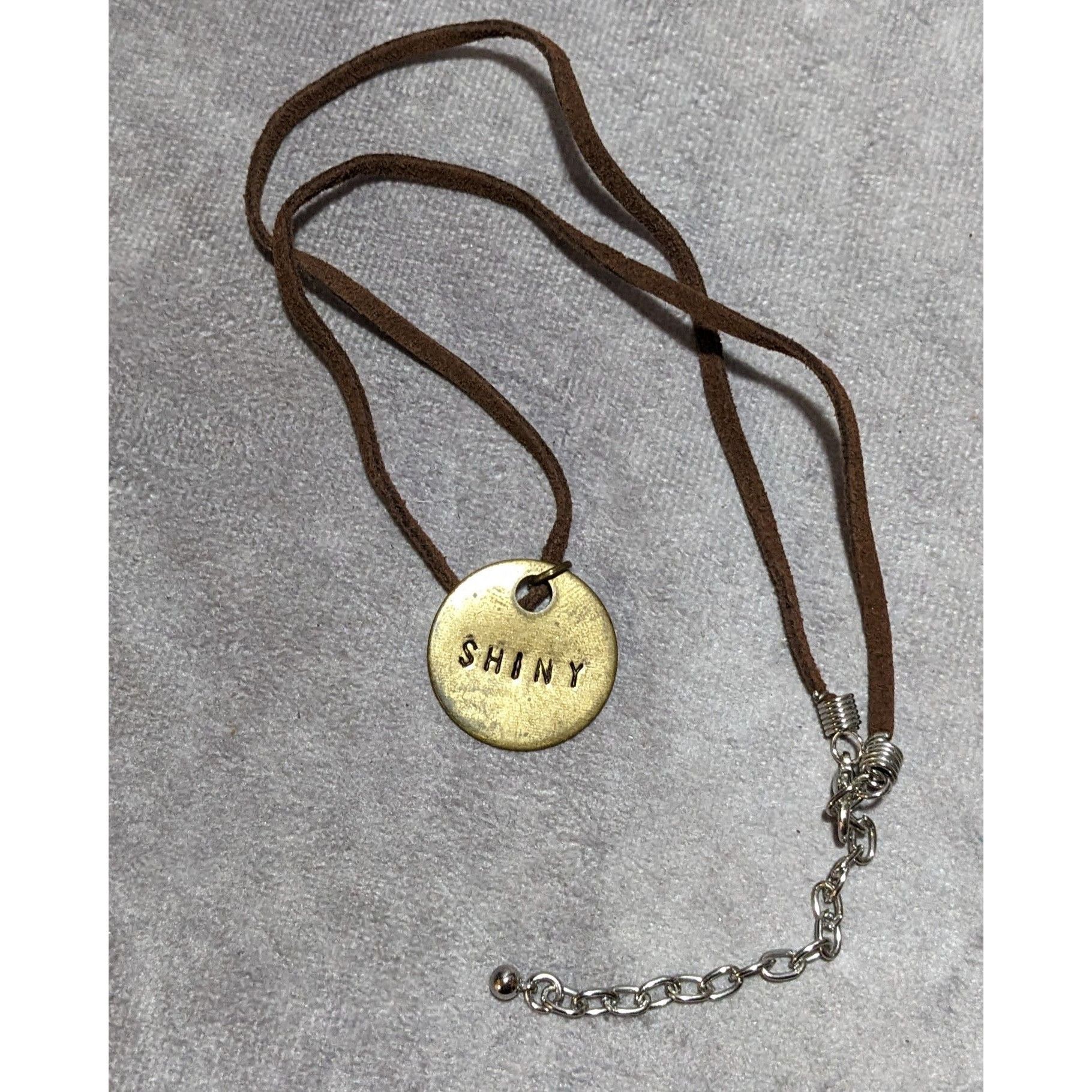 Other Handmade Gold Shiny Stamped Pendant Necklace Size ONE SIZE - 10 Thumbnail