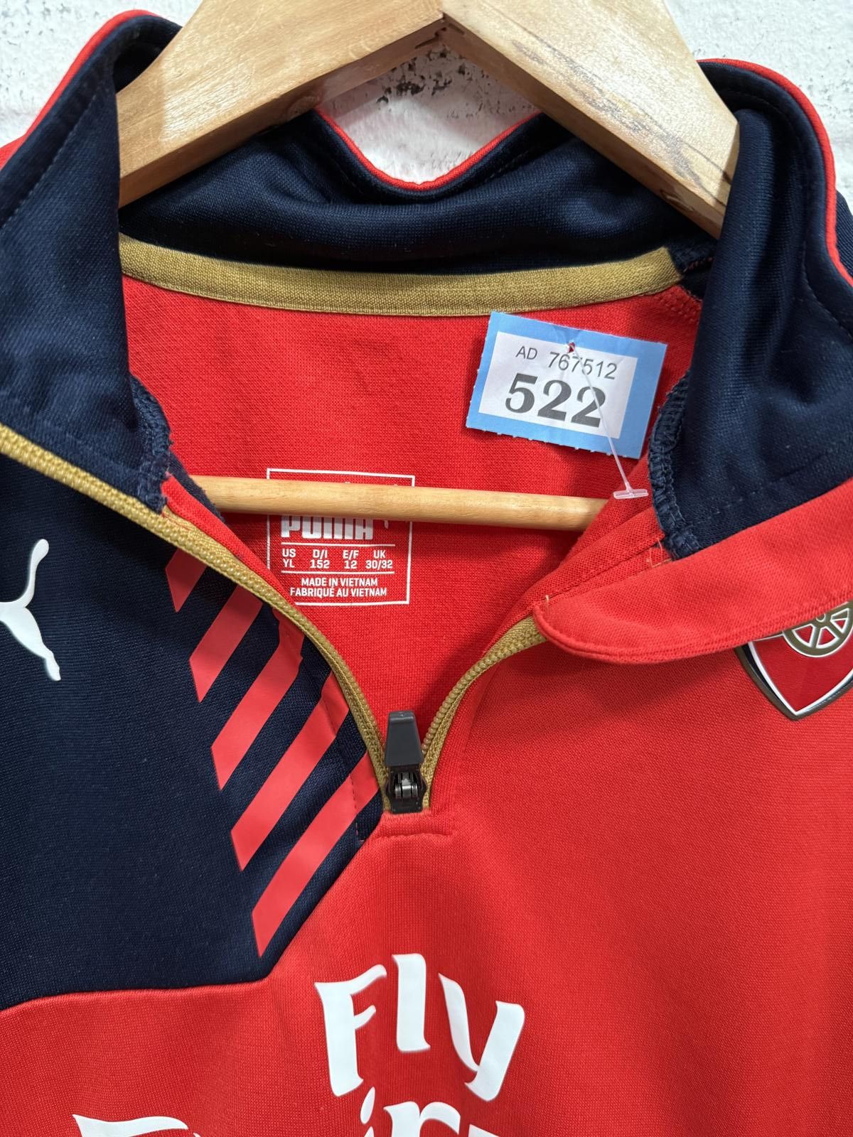 Puma Puma Arsenal Fly Emirates Red and Black Quarter Zip Jacket Size US M / EU 48-50 / 2 - 2 Thumbnail