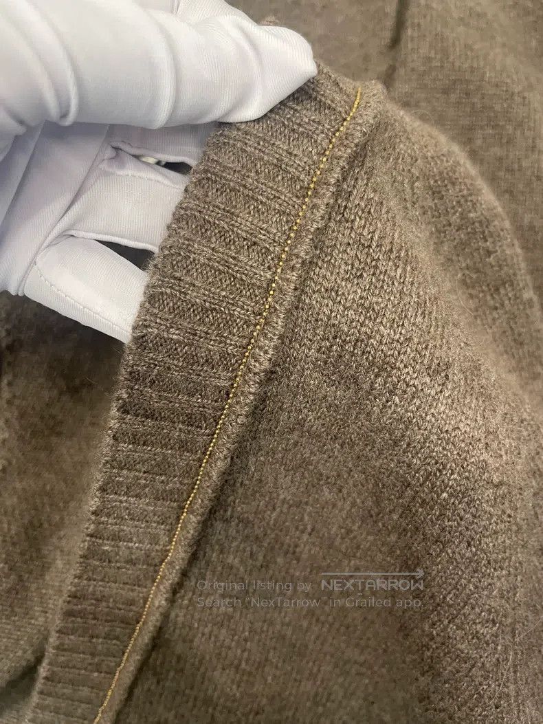 Brunello Cucinelli Brunello Cucinelli Brown Cashmere Sweater Size M / US 6-8 / IT 42-44 - 6 Thumbnail