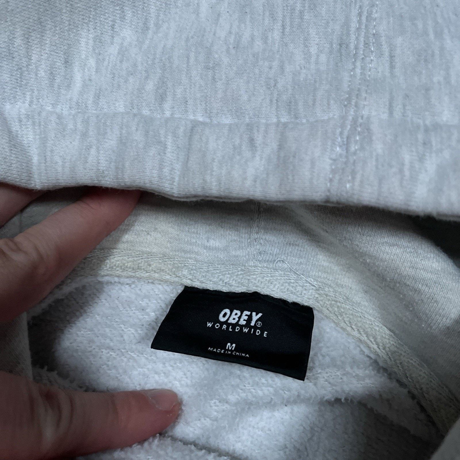 Obey Obey Hoodie Skater Raised Logo Heather Gray Y2K Medium Size US M / EU 48-50 / 2 - 4 Thumbnail