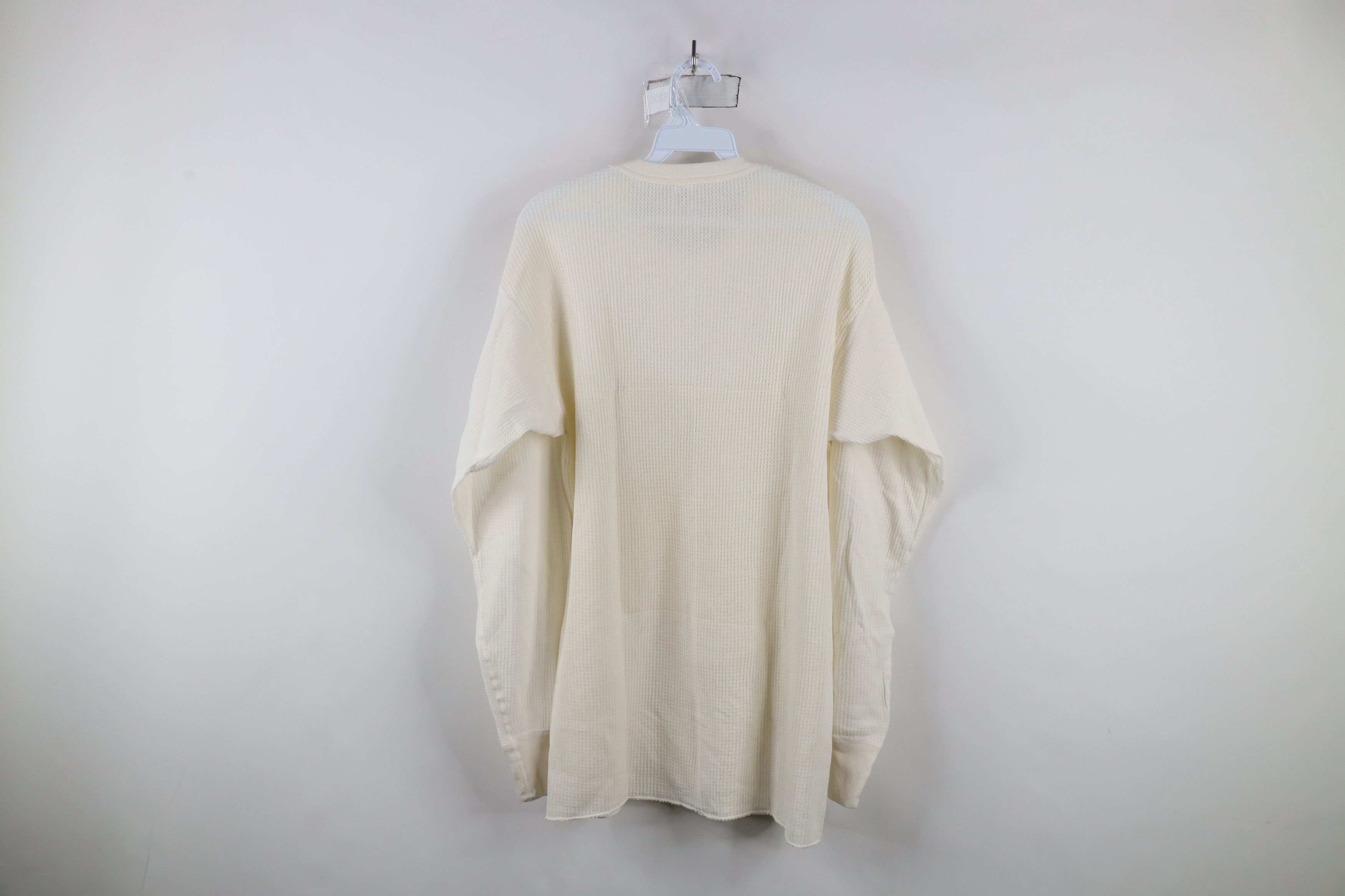 Vintage Vintage 90s Streetwear Waffle Knit Long Sleeve T-Shirt Size US XL / EU 56 / 4 - 7 Thumbnail