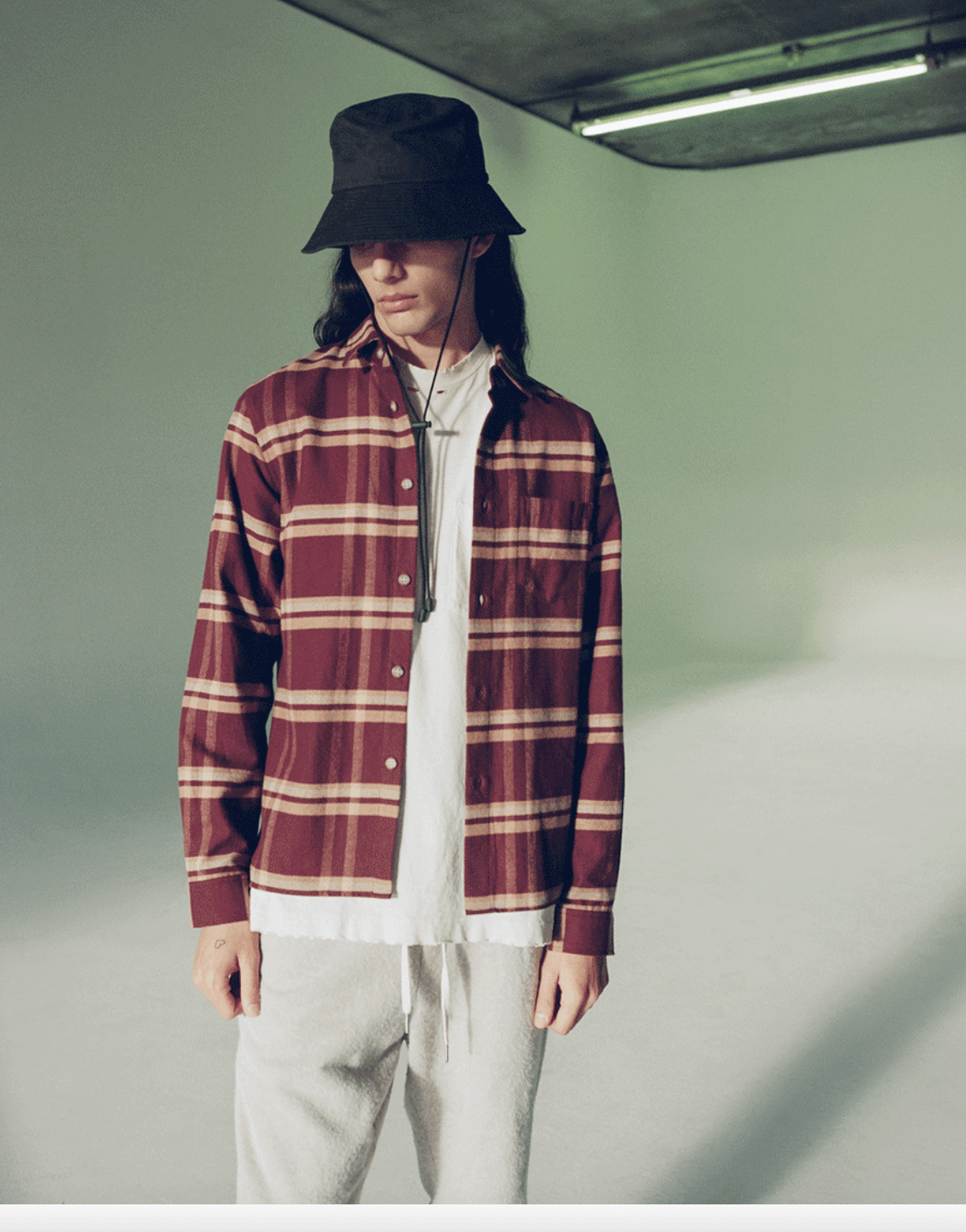 John Elliott Sly Straight Hem Flannel in Pico Check Size US M / EU 48-50 / 2 - 6 Thumbnail