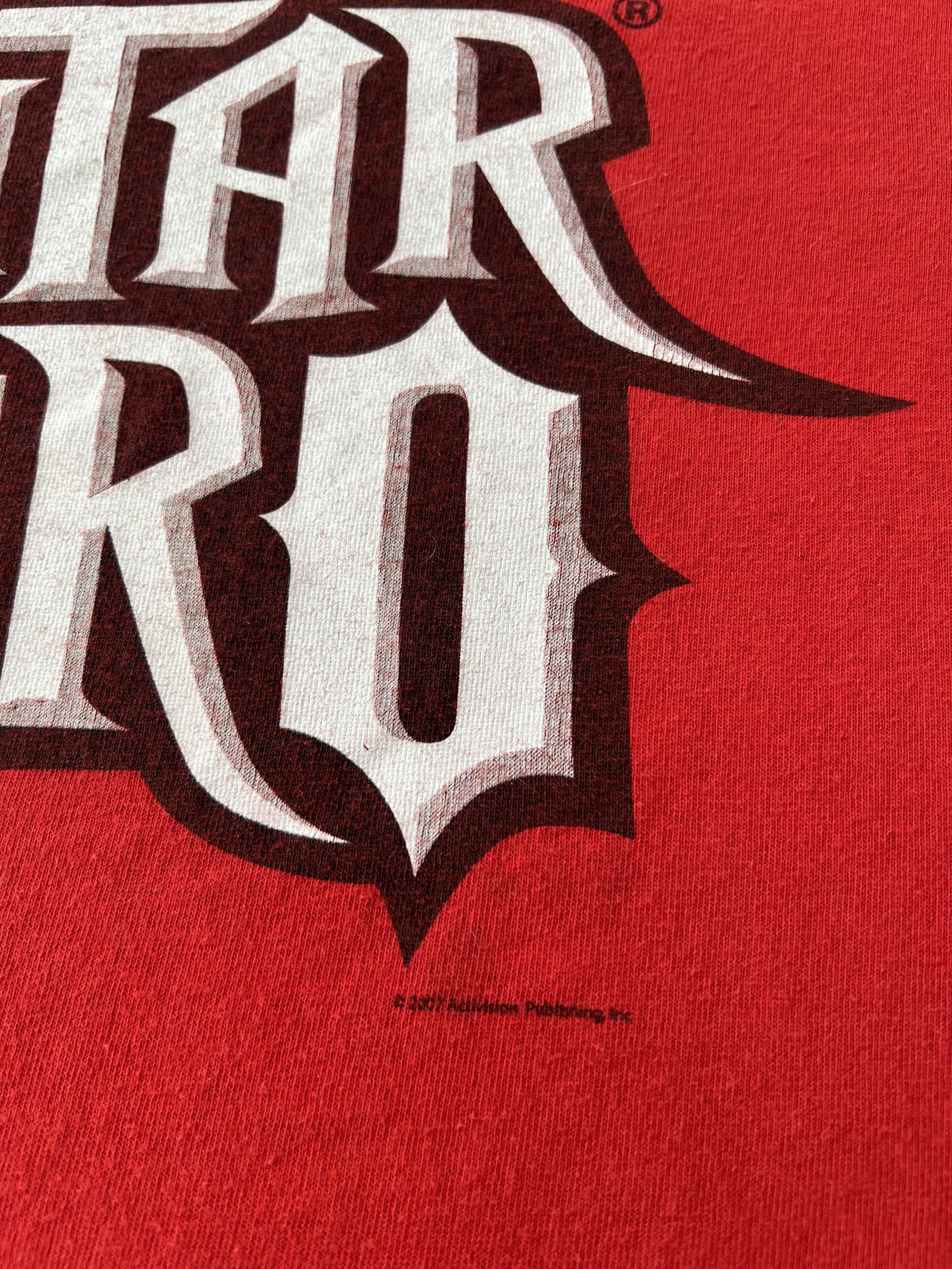 The Game Vintage 2007 Guitar Hero Video Game Playstation Red T-shirt Size US XL / EU 56 / 4 - 5 Thumbnail