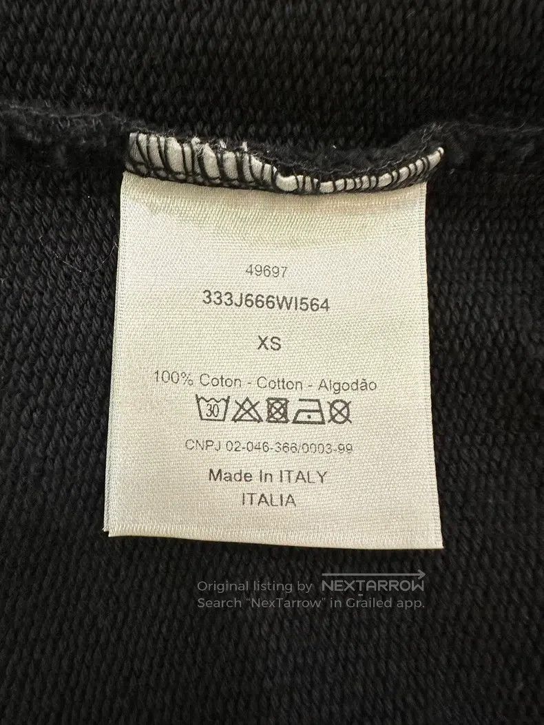 Dior Dior Black sweatshirt with cursive Logo embroidery Size US XS / EU 42 / 0 - 5 Thumbnail