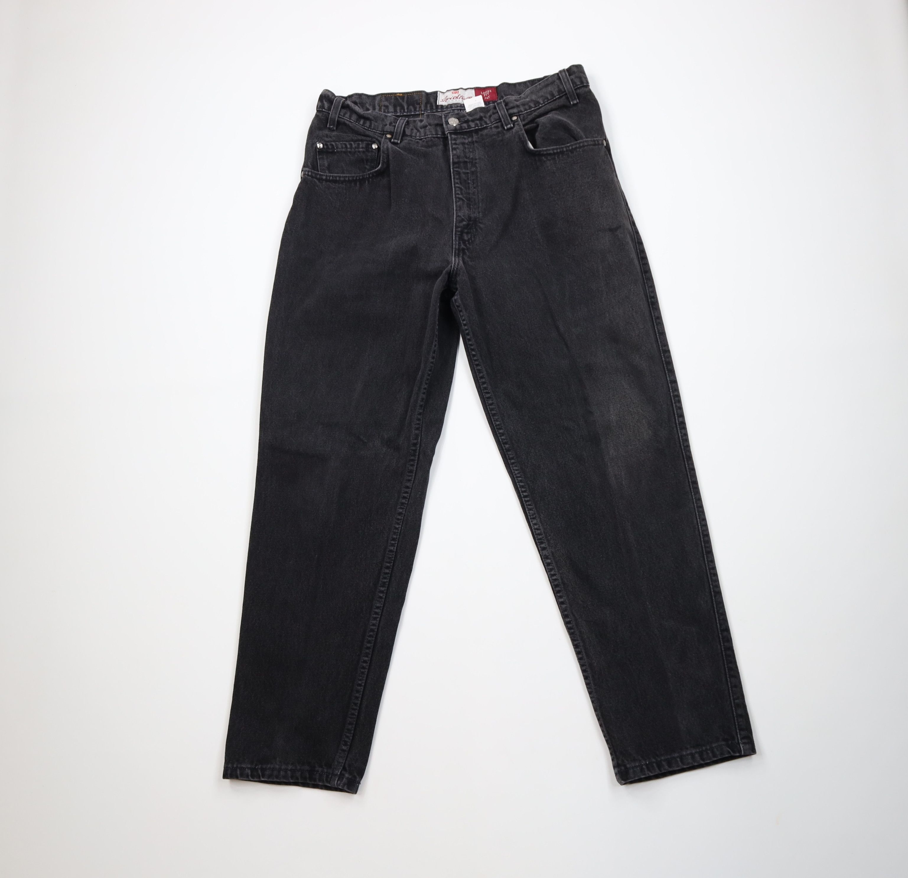 Levi's Vintage 90s Levis 545 Loose Fit Denim Jeans Black USA Size US 36 / EU 52 - 1 Thumbnail