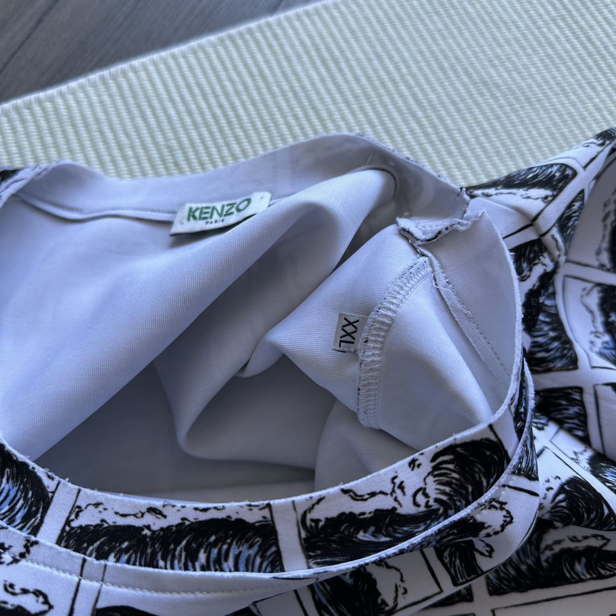 Kenzo Rare KENZO Neoprene Japanese Wave Pattern Long Sleeve Shirt Size US XXL / EU 58 / 5 - 4 Thumbnail