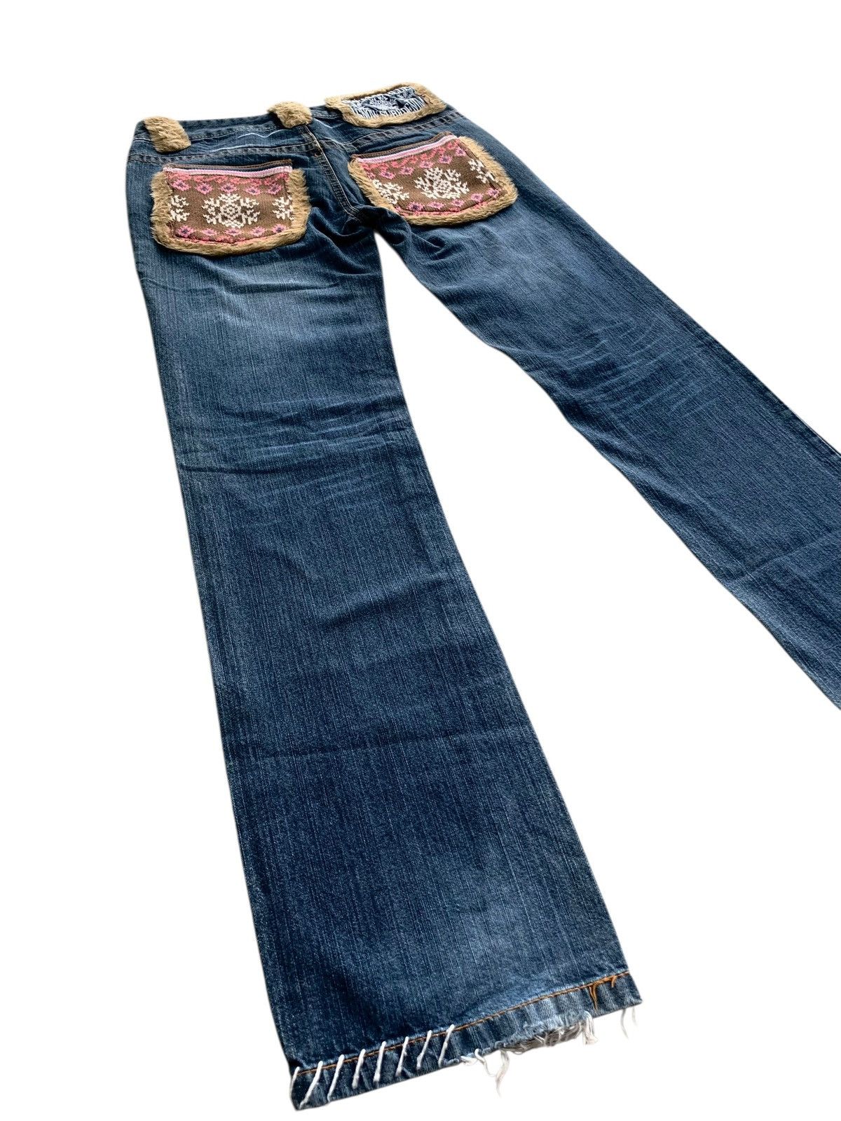 If Six Was Nine × Japanese Brand × Vintage Vintage Y2k Blue Moon Blue Hairy Jeans Japanese Style 🇯🇵 Size 30" / US 8 / IT 44 - 14 Thumbnail
