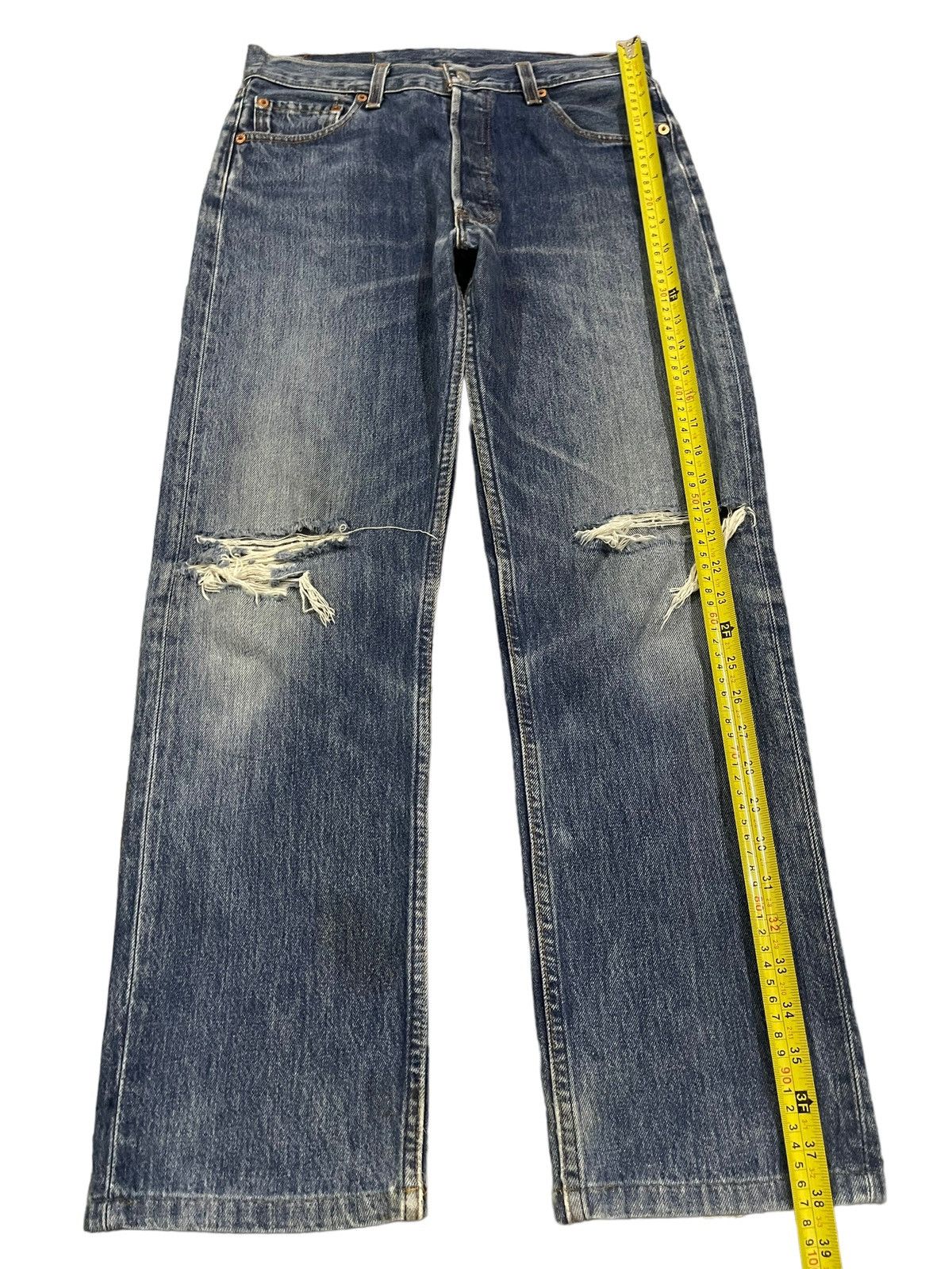 Levi's Vintage 90s Levis 501 Distressed Style Baggy Jeans Size US 30 / EU 46 - 10 Thumbnail
