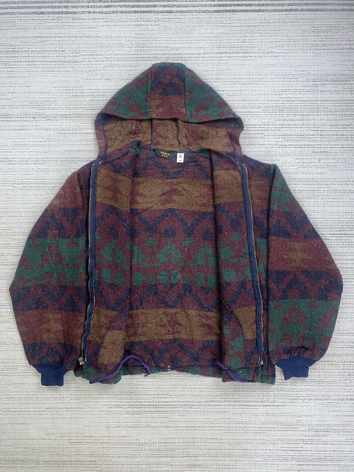 Vintage Vintage 80s Navajo Made In USA Zipper Hoodie Size US M / EU 48-50 / 2 - 6 Thumbnail