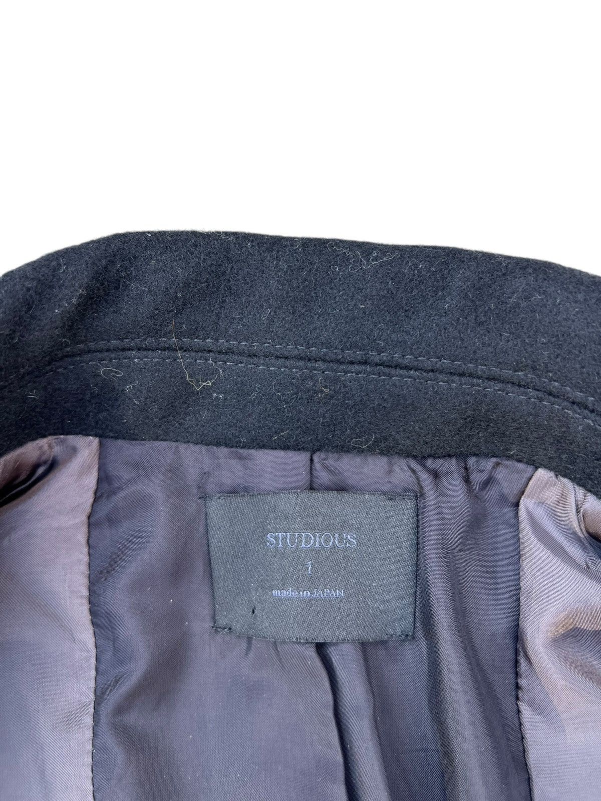 Leather STUDIOUS Japan Asymmetrical Wool Cowhide Leather Jacket Size US S / EU 44-46 / 1 - 15 Thumbnail