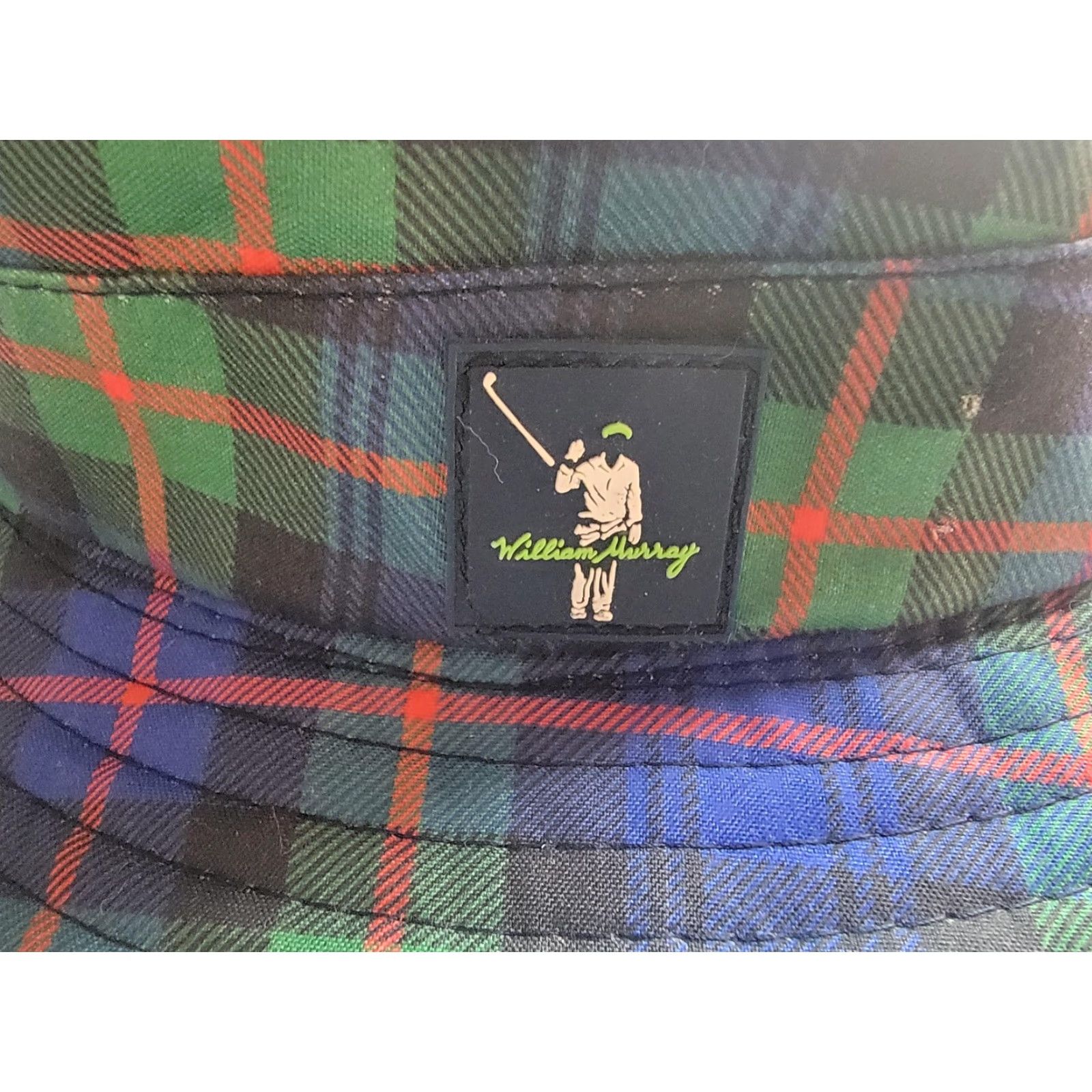 Vintage William Murray Bucket Hat Reversible Plaid Navy Golf Mens Classic Size ONE SIZE - 2 Thumbnail