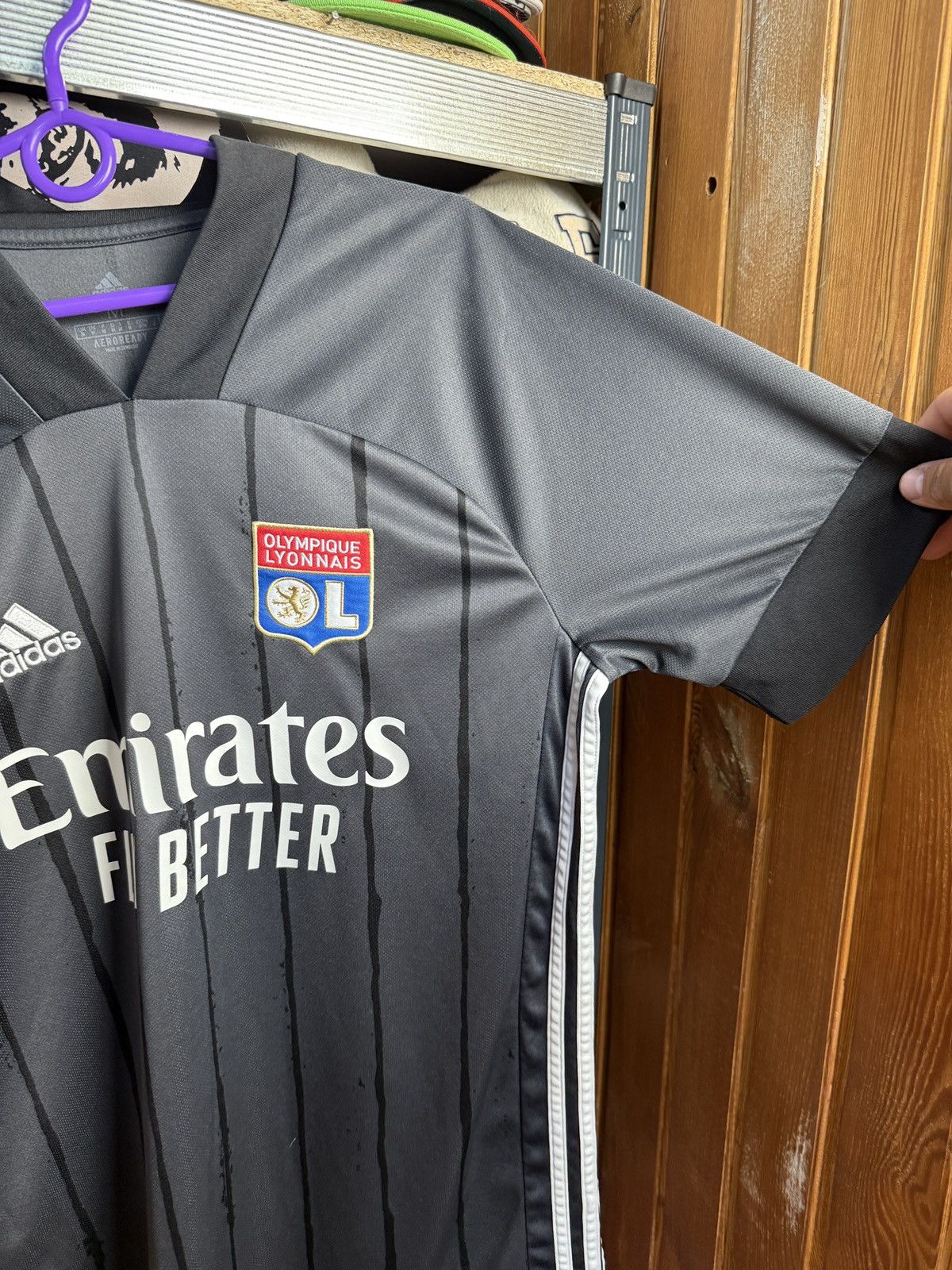 Adidas Vintage adidas Olympique Lyonnais soccer jersey size M rare Size US M / EU 48-50 / 2 - 5 Thumbnail