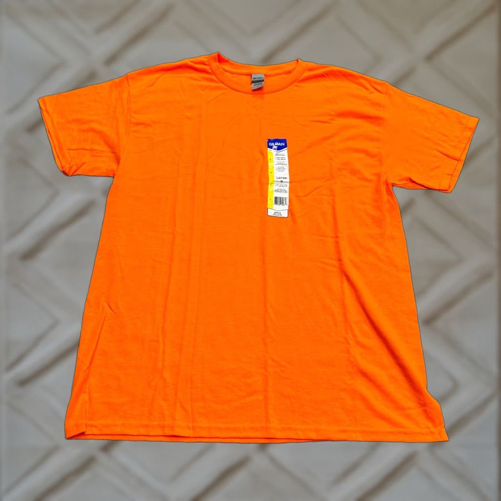 Gildan Gildan Heavy Cotton Shirt Mens Large Orange Crew Neck Short Sleeve Solid NWT New Size US L / EU 52-54 / 3 - 1 Thumbnail