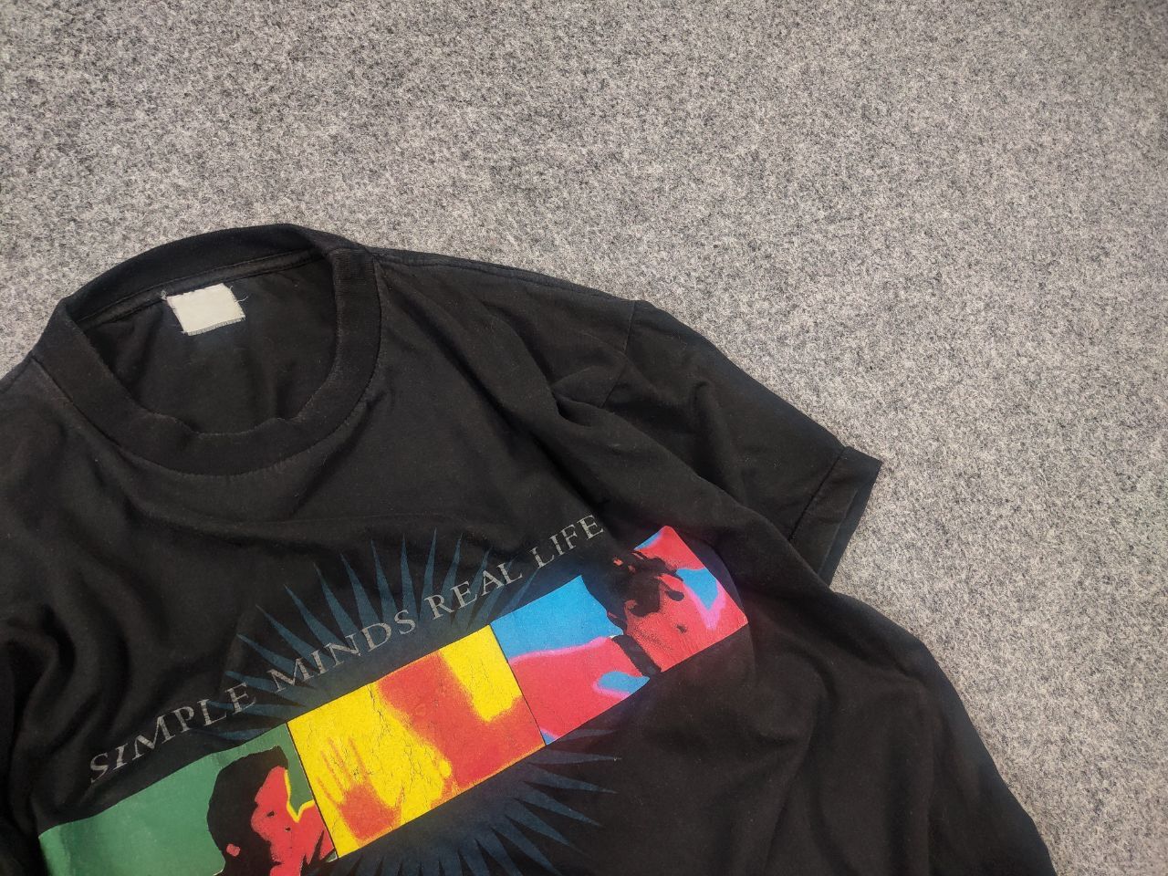 Band Tees Vintage 90s Simple Minds The Real Life Tour Band T-Shirt Tee Size US M / EU 48-50 / 2 - 5 Thumbnail