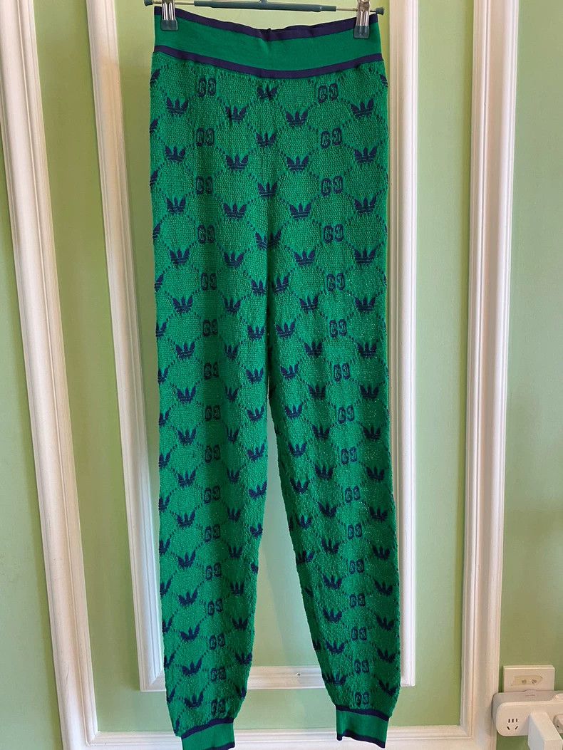 Gucci Gucci Size L Adidas co-branded double G knitted trousers 25 Size 25" / US 0 / IT 36 - 1 Thumbnail