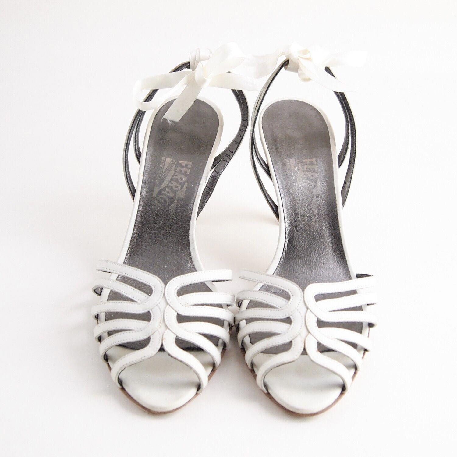 Salvatore Ferragamo Ferragamo Strappy Sandals Mid Heel Ankle Tie US 7.5C EU 37.5 Size US 7.5 / IT 37.5 - 3 Thumbnail