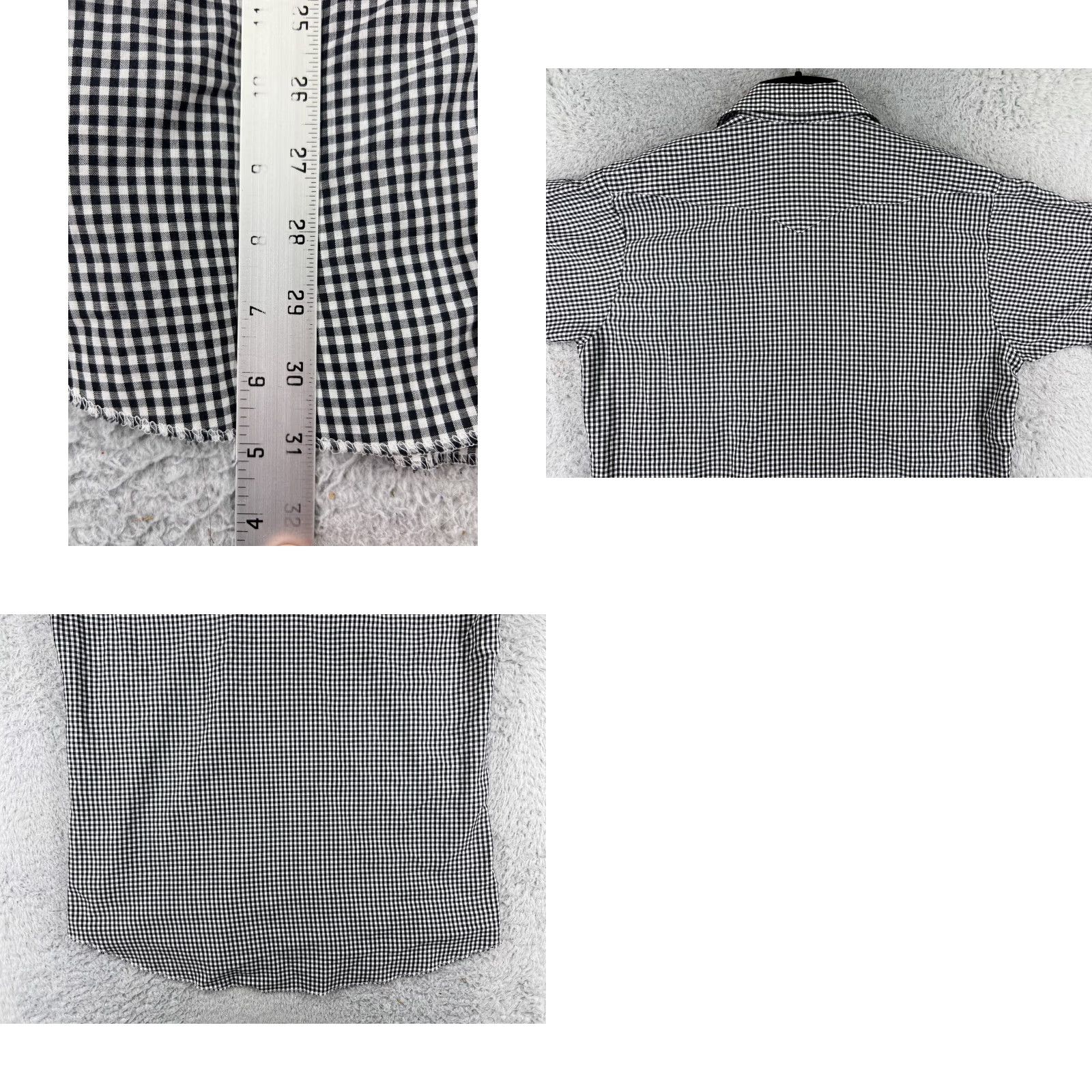 Vintage Panhandle Slim Shirt Men 16.5 Black Plaid Pearl Snap Western Pockets Size US XL / EU 56 / 4 - 9 Thumbnail