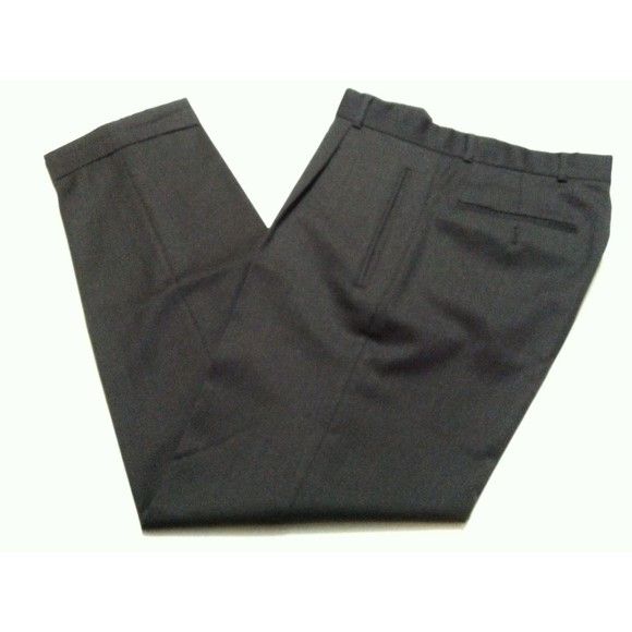 Hugo Boss HUGO BOSS MEN'S CHARCOAL 100%WOOL PLEATED DRESS PANTS 36/30 Size 36R - 1 Thumbnail