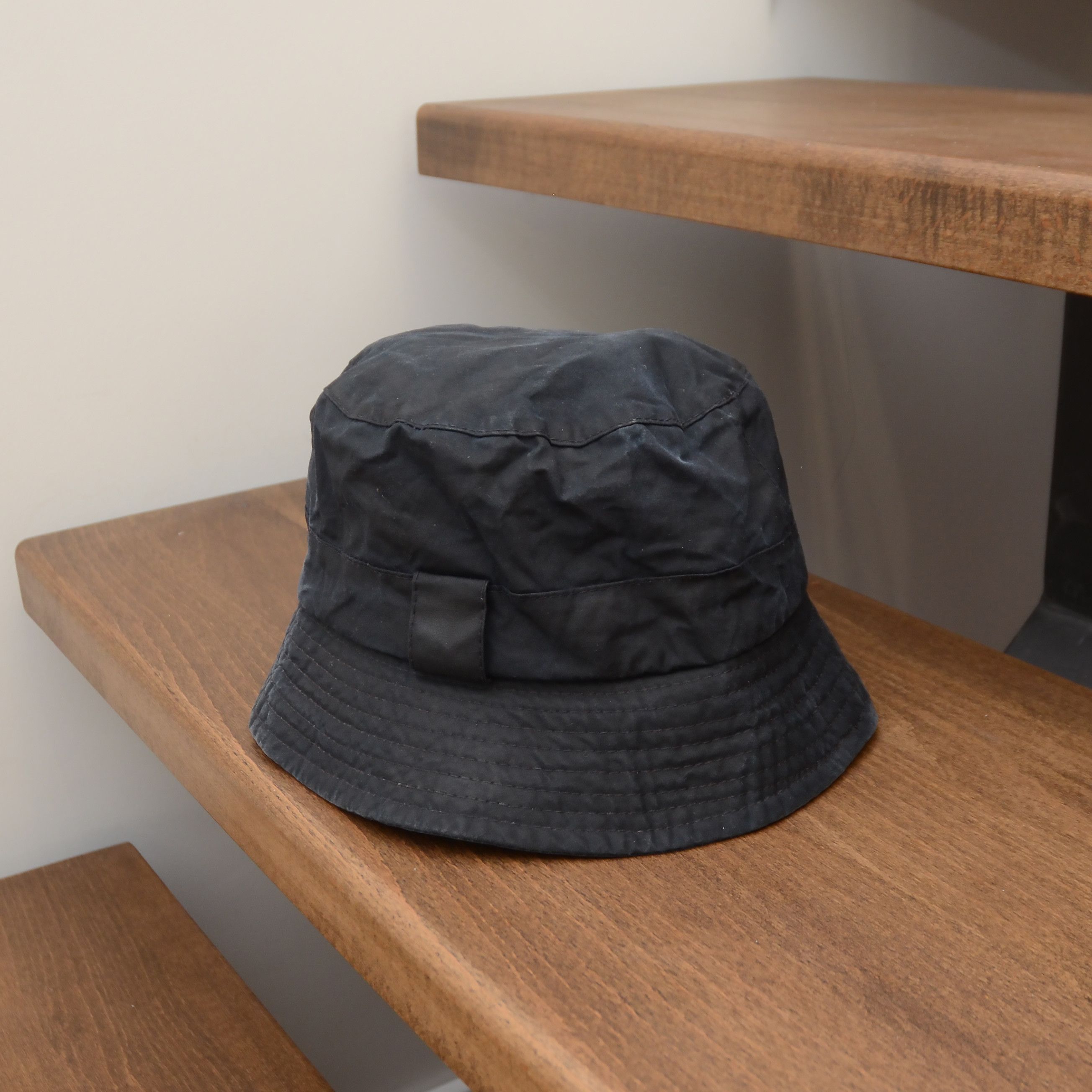 Barbour Vintage Barbour Bucket Panama Hat Wax Dark Blue Size ONE SIZE - 1 Thumbnail
