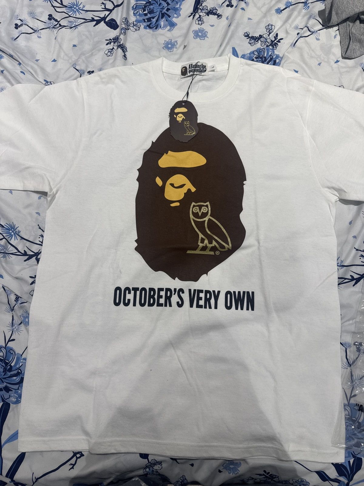 Bape × October's Very Own Bape x OVO Ape Head Tee White Size US L / EU 52-54 / 3 - 1 Thumbnail