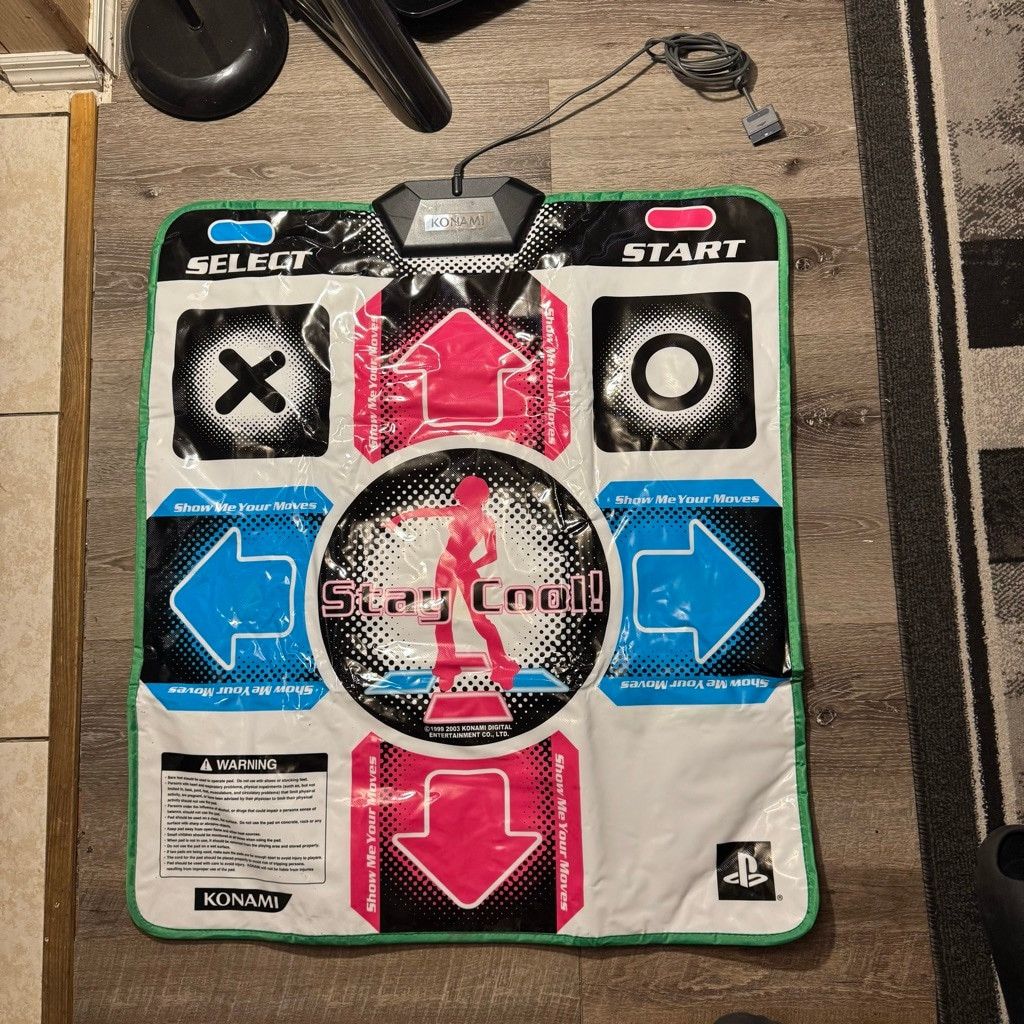 Sony Konami Dance Dance Revolution PS1/PS2 Dance Pad Controller W Size ONE SIZE - 12 Thumbnail