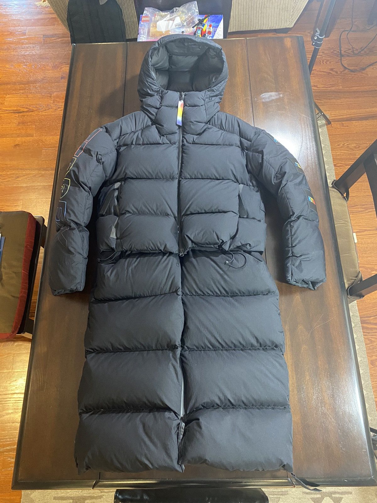image of Adidas Terrex Down Puffer Parka in Black, Men's (Size Medium)