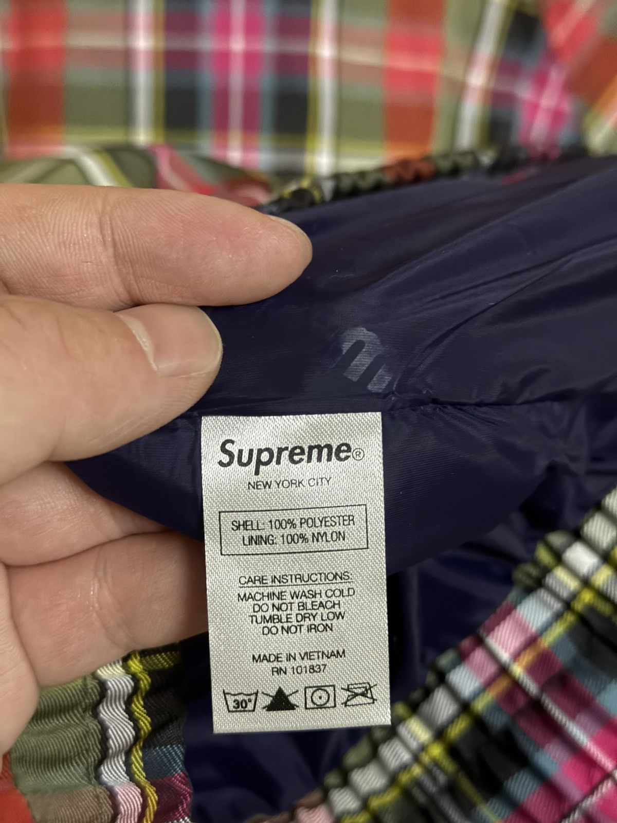 Supreme Supreme gore tex hooded Harrington jacket Olive plaid Size US XL / EU 56 / 4 - 4 Thumbnail