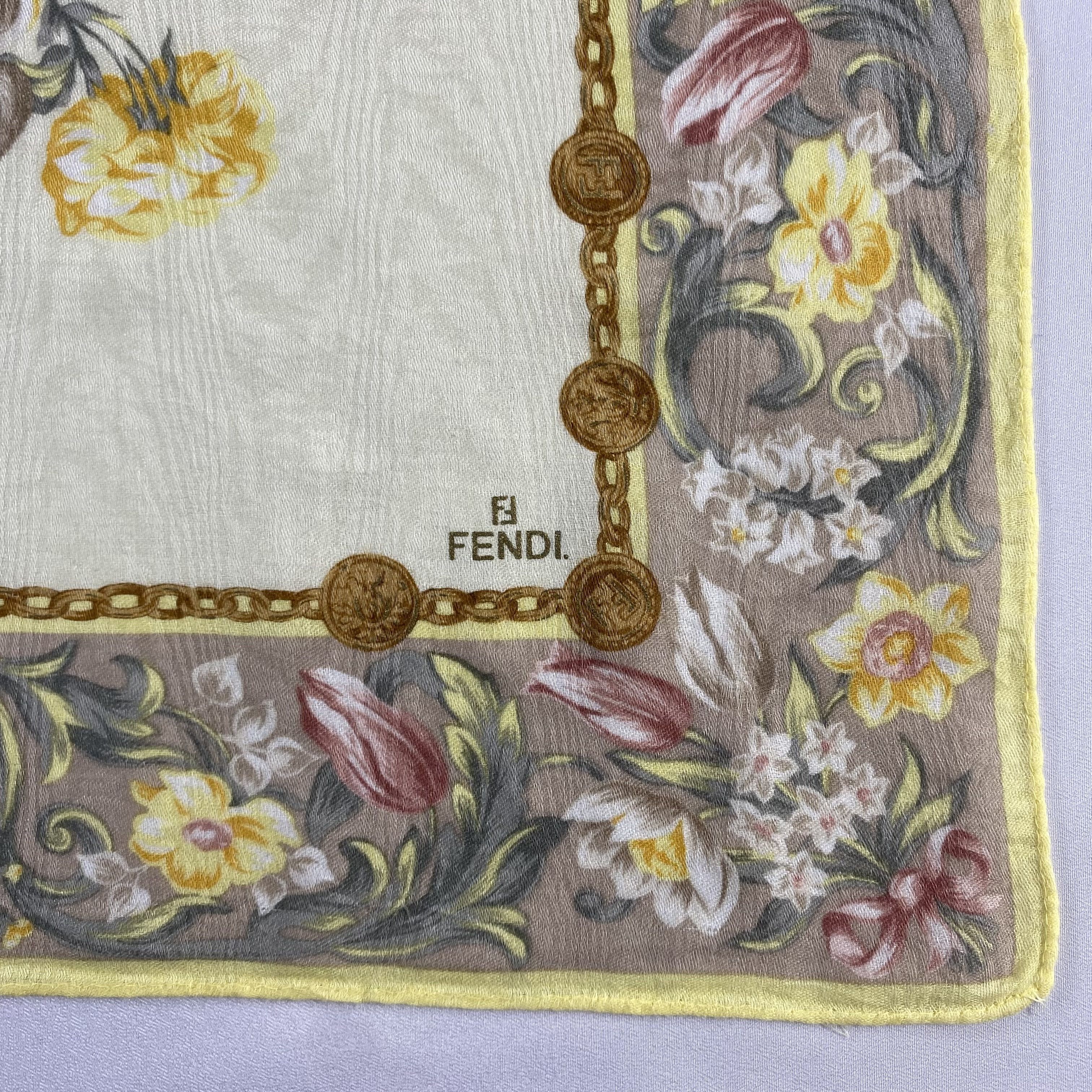 Vintage Fendi Handkerchief / Neckerchief / Bandana-P1783 Size ONE SIZE - 3 Thumbnail
